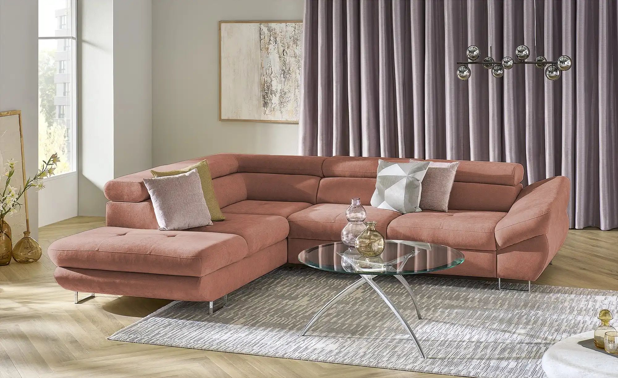 Thumbnail - switch Ecksofa  Fabio ¦ kupfer ¦ Maße (cm): B: 280 H: 69 T: 235.0 Polstermöbel > Sofas > Ecksofas - Höffner