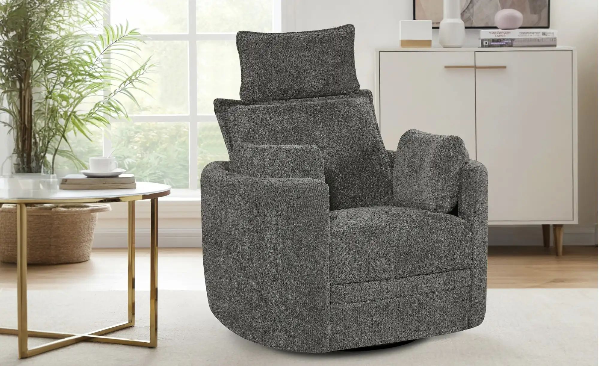 Thumbnail - uno Relaxsessel  Julian ¦ grau ¦ Maße (cm): B: 96 H: 99 T: 88.0 Polstermöbel > Sessel > Relaxsessel - Höffner