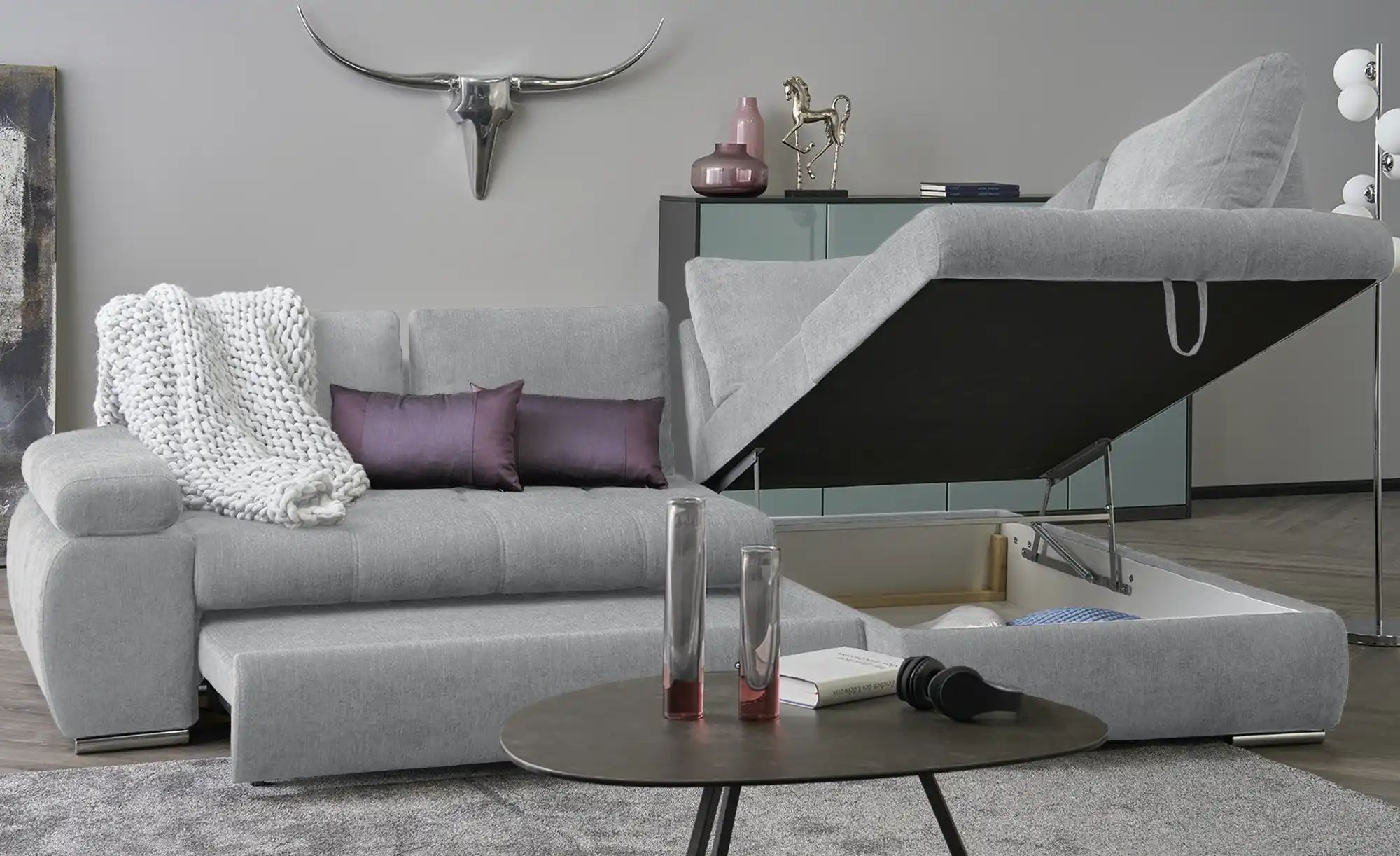 switch Ecksofa  Sky ¦ grau ¦ Maße (cm): B: 265 H: 89 T: 175.0 Polstermöbel günstig online kaufen