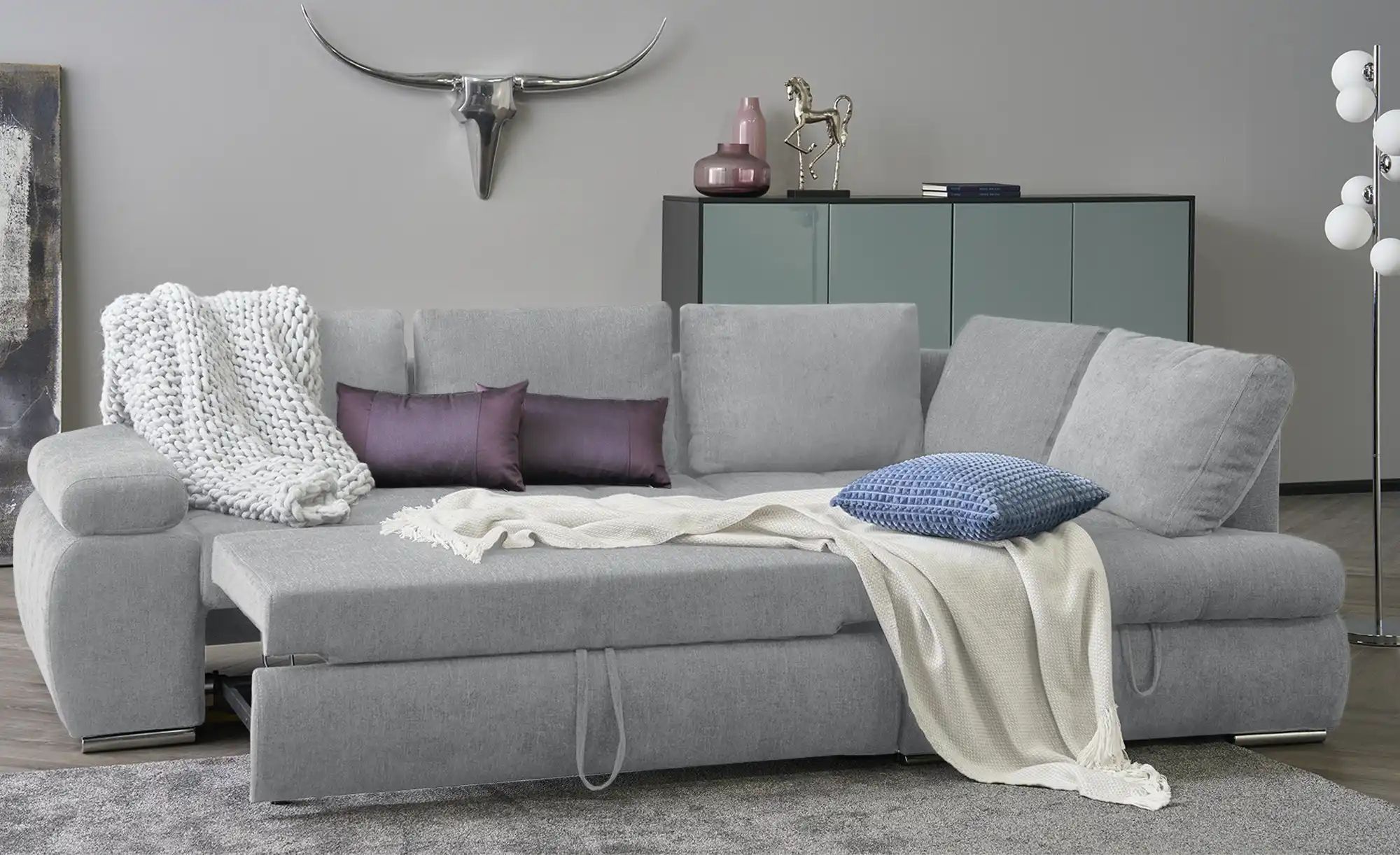 Thumbnail - switch Ecksofa  Sky ¦ grau ¦ Maße (cm): B: 265 H: 89 T: 175.0 Polstermöbel > Sofas > Ecksofas - Höffner