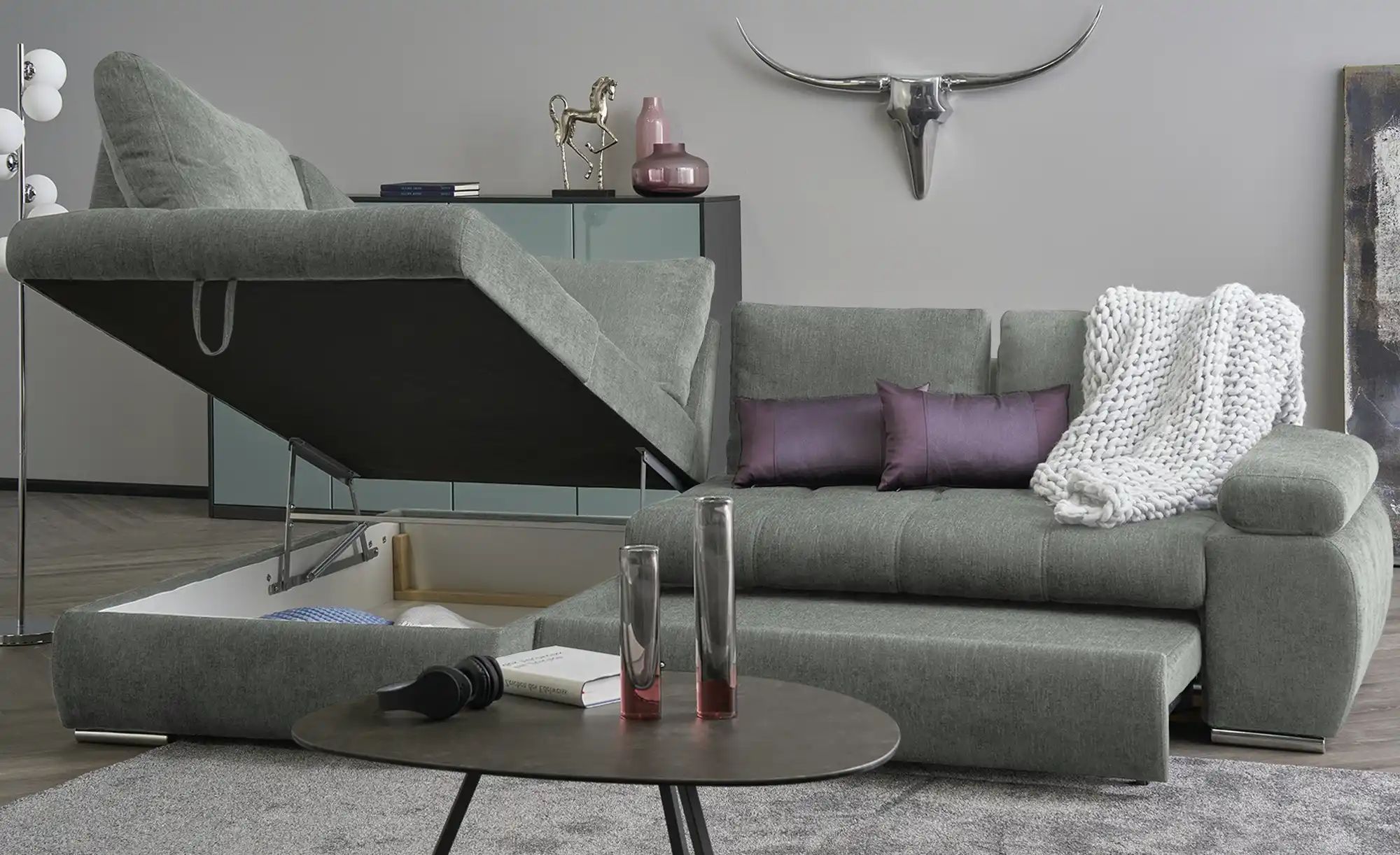 switch Ecksofa  Sky ¦ grau ¦ Maße (cm): B: 265 H: 89 T: 175.0 Polstermöbel günstig online kaufen