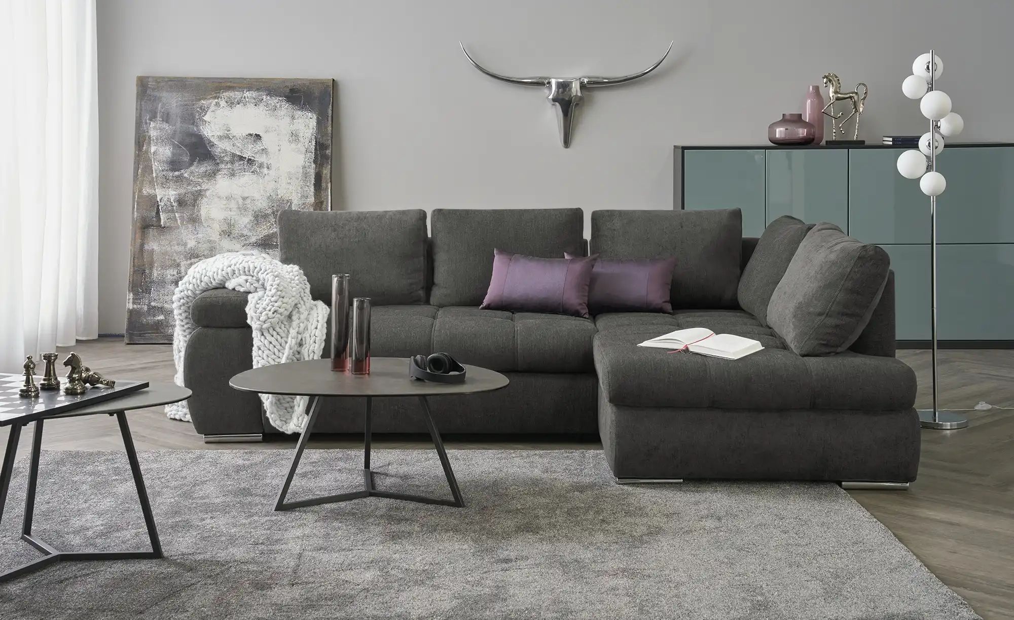Thumbnail - switch Ecksofa Sky ¦ schwarz ¦ Maße (cm): B: 265 H: 89 T: 175.0 Polstermöbel > Sofas > Ecksofas - Höffner