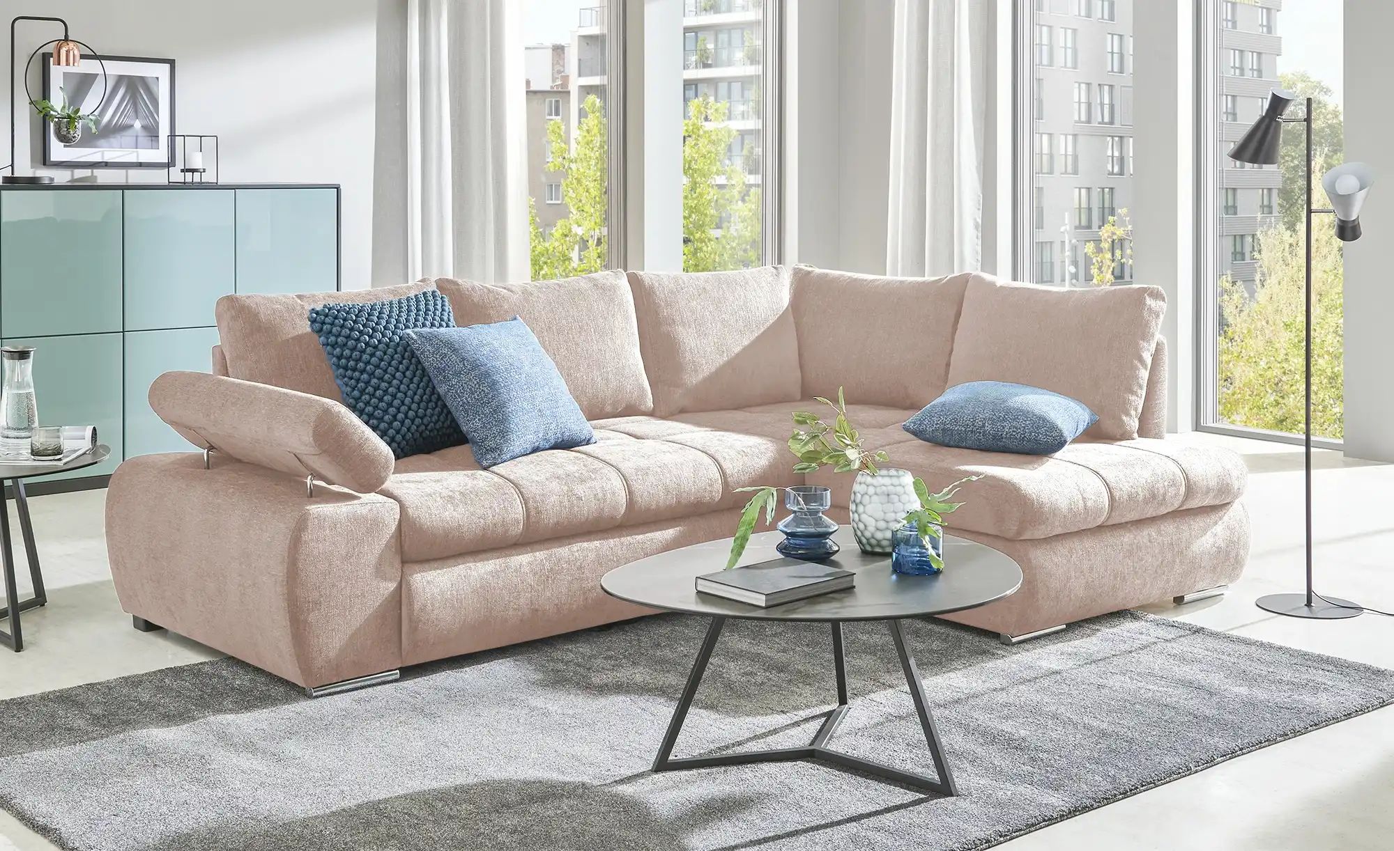 switch Ecksofa  Sky ¦ rosa/pink ¦ Maße (cm): B: 265 H: 89 T: 175.0 Polsterm günstig online kaufen