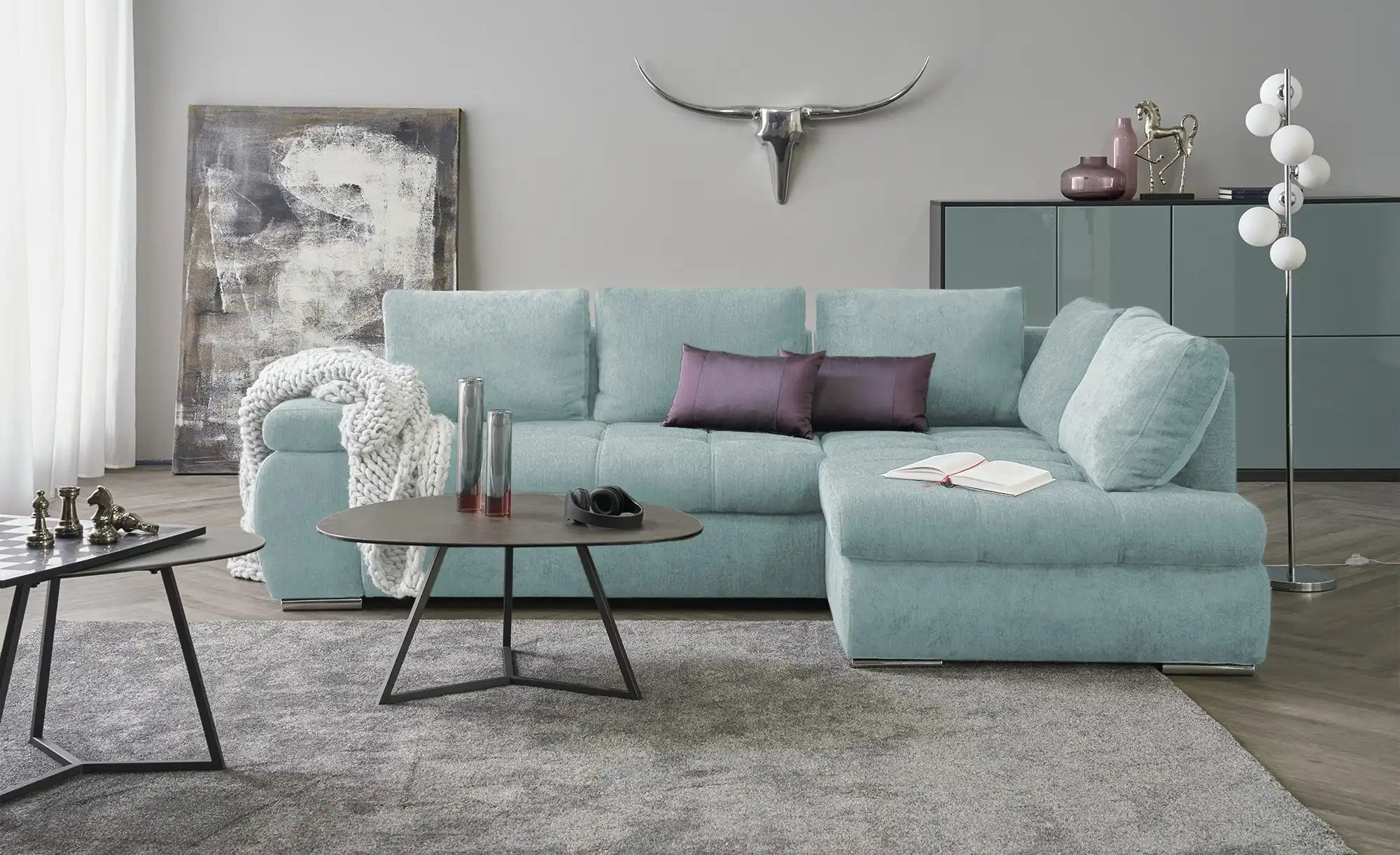 switch Ecksofa  Sky ¦ blau ¦ Maße (cm): B: 265 H: 89 T: 175.0 Polstermöbel günstig online kaufen