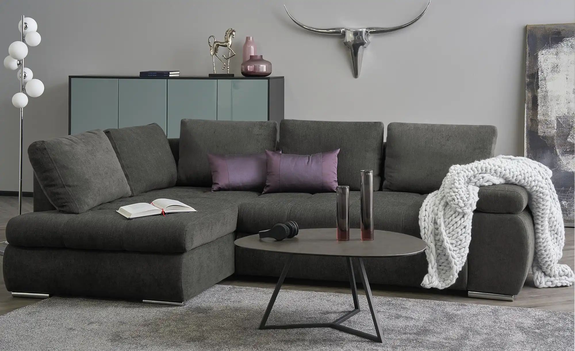 switch Ecksofa  Sky ¦ schwarz ¦ Maße (cm): B: 265 H: 89 T: 175.0 Polstermöb günstig online kaufen