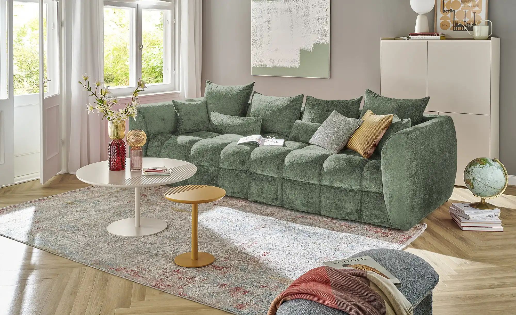 Thumbnail - switch Einzelsofa  Avinion ¦ grün ¦ Maße (cm): B: 294 H: 92 T: 122.0 Polstermöbel > Sofas > 3-Sitzer - Höffner