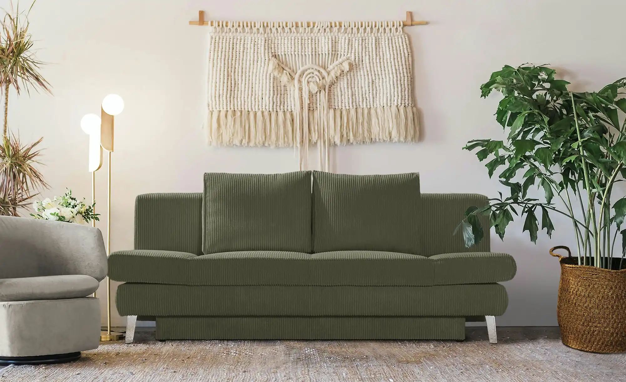 Schlafsofa mit Bettkasten Sidney ¦ grün ¦ Maße (cm): B: 200 H: 85 T: 90.0 P günstig online kaufen