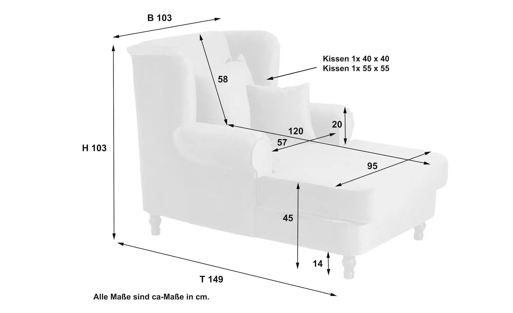 Max Winzer Big-Sessel  Mareille ¦ türkis/petrol ¦ Maße (cm): B: 103 H: 103 günstig online kaufen
