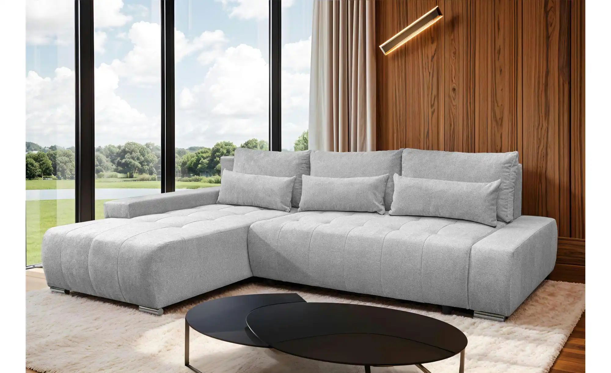 Ecksofa  Bloom ¦ grau ¦ Maße (cm): B: 267 H: 85 Polstermöbel > Sofas > 3-Si günstig online kaufen