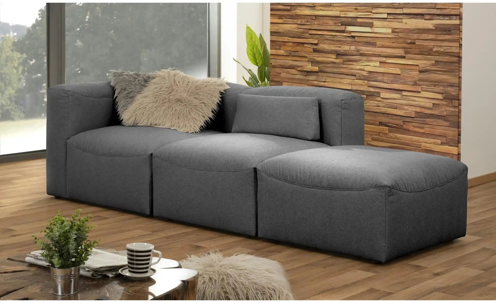 Max Winzer Ecksofa  Lena ¦ schwarz ¦ Maße (cm): B: 250 H: 73 Polstermöbel > günstig online kaufen