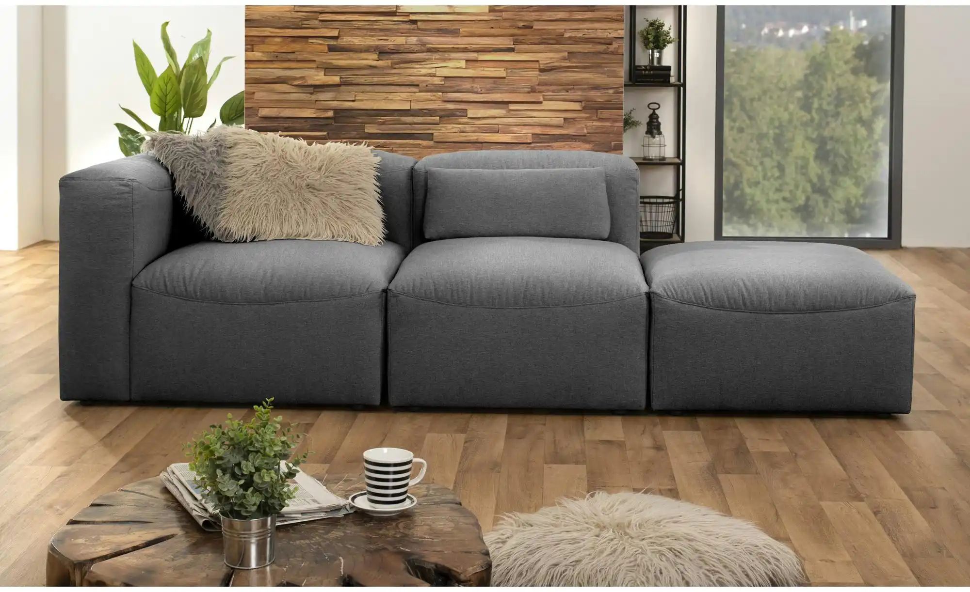 Thumbnail - Max Winzer Einzelsofa Lena ¦ schwarz ¦ Maße (cm): B: 250 H: 73 Polstermöbel > Sofas > Modulsofas - Höffner