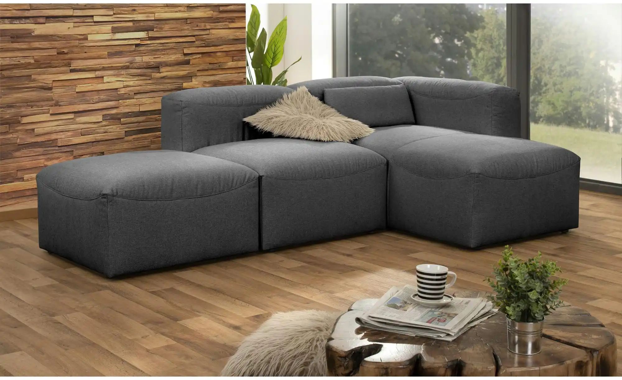 Max Winzer Ecksofa  Lena ¦ schwarz ¦ Maße (cm): B: 250 H: 73 Polstermöbel > günstig online kaufen