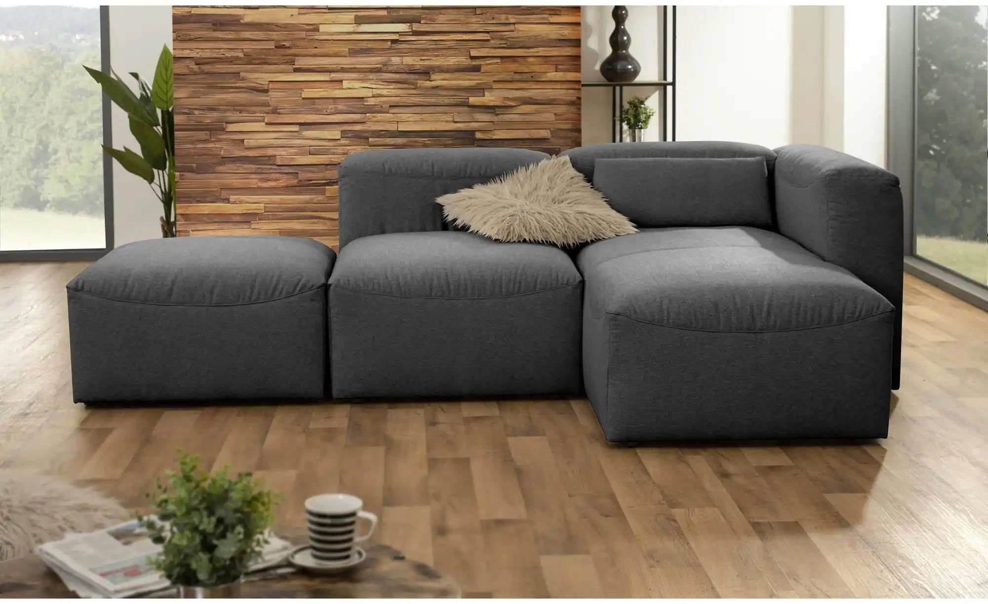 Thumbnail - Max Winzer Ecksofa  Lena ¦ schwarz ¦ Maße (cm): B: 250 H: 73 Polstermöbel > Sofas > Modulsofas - Höffner