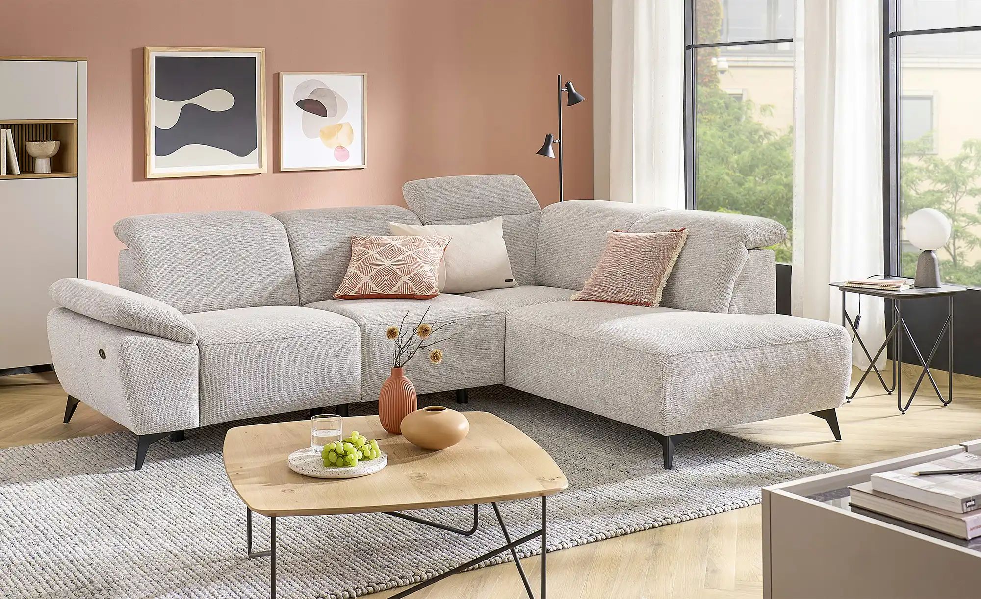 uno Ecksofa  Belfast ¦ grau ¦ Maße (cm): B: 260 H: 100 T: 203.0 Polstermöbe günstig online kaufen