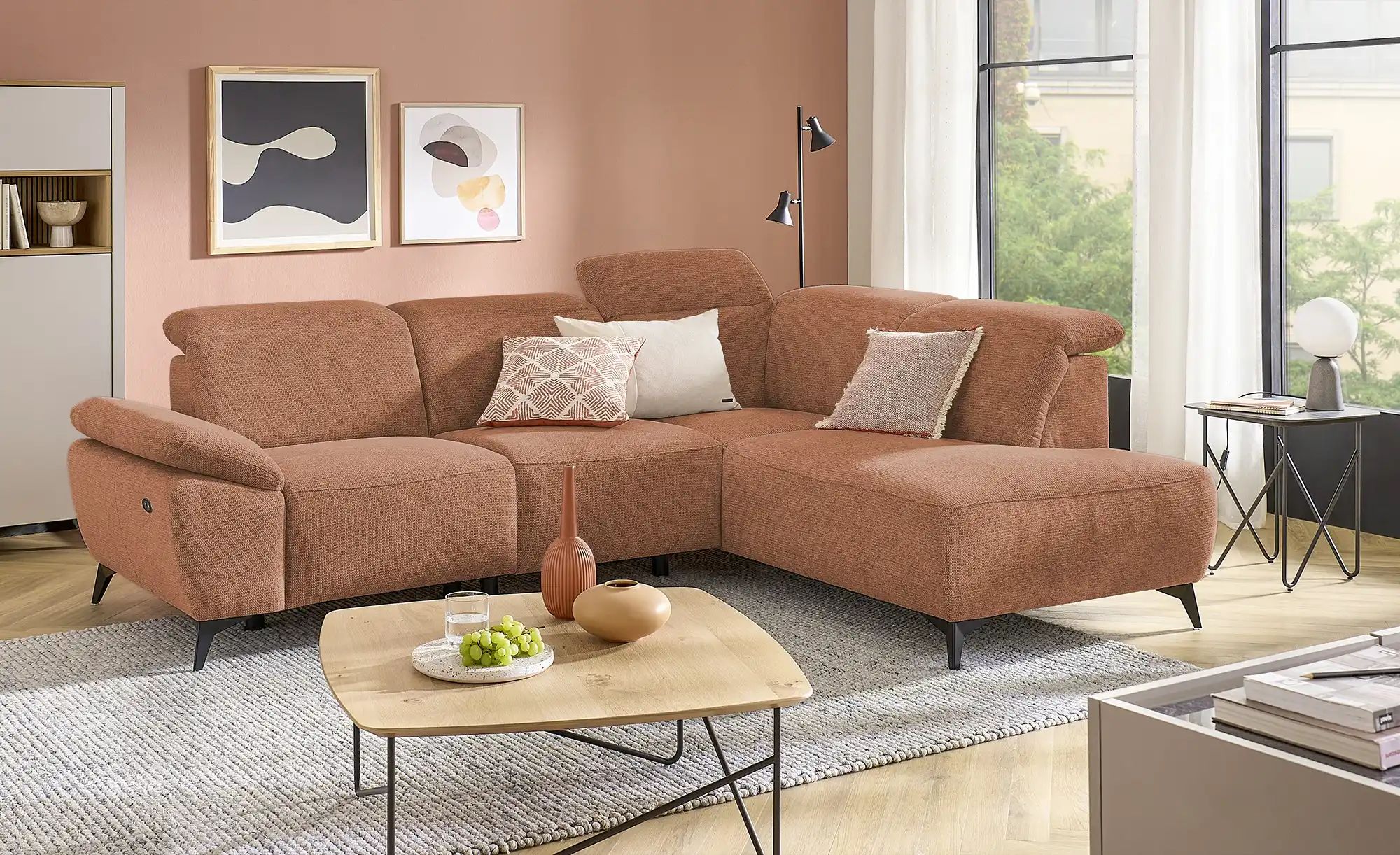 uno Ecksofa  Belfast ¦ kupfer ¦ Maße (cm): B: 260 H: 100 T: 203.0 Polstermö günstig online kaufen