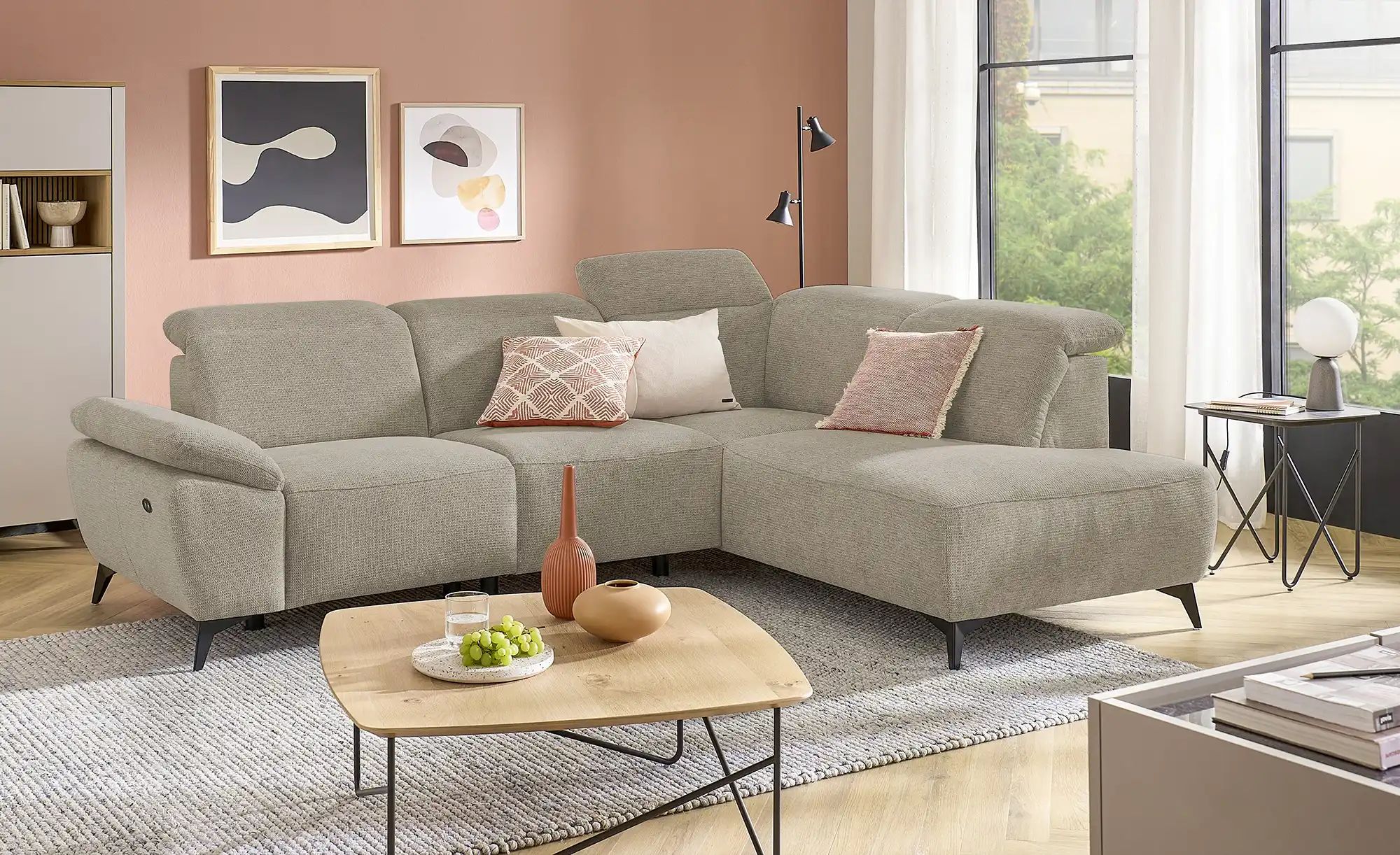 Thumbnail - uno Ecksofa Belfast ¦ beige ¦ Maße (cm): B: 260 H: 100 T: 203.0 Polstermöbel > Sofas > Ecksofas - Höffner