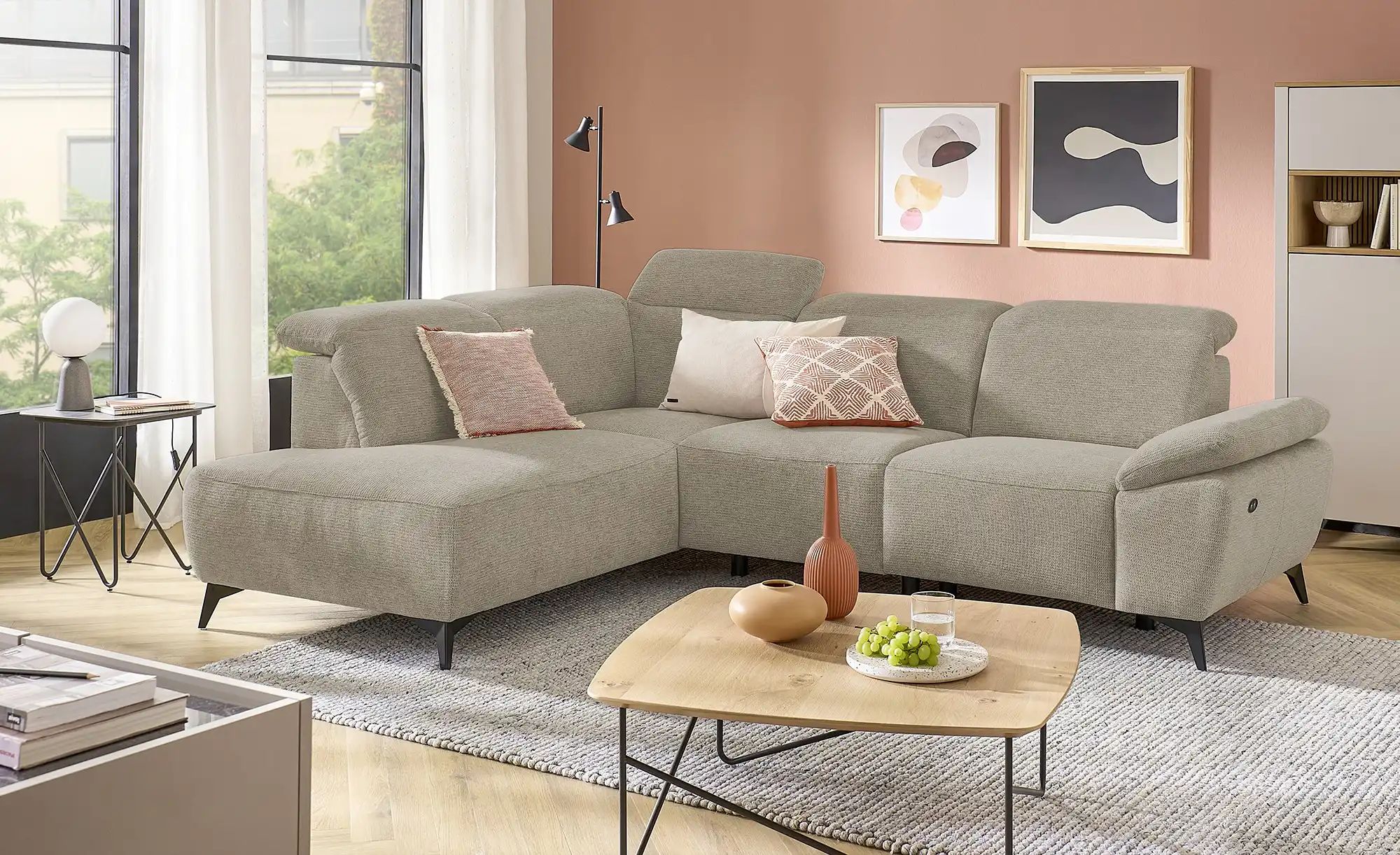 Thumbnail - uno Ecksofa  Belfast ¦ beige ¦ Maße (cm): B: 260 H: 100 T: 203.0 Polstermöbel > Sofas > Ecksofas - Höffner