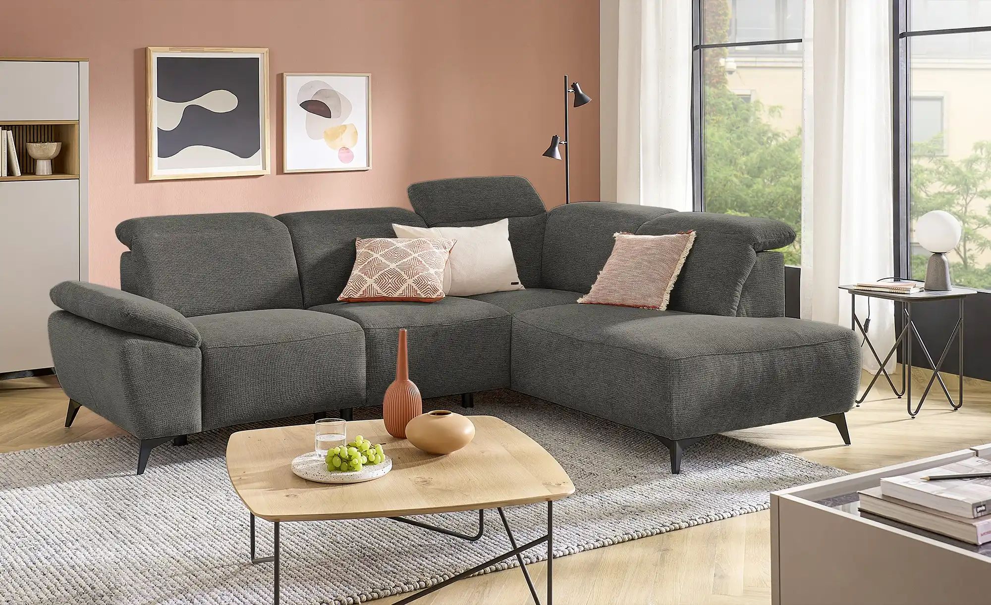 uno Ecksofa  Belfast ¦ grau ¦ Maße (cm): B: 260 H: 100 T: 203.0 Polstermöbe günstig online kaufen