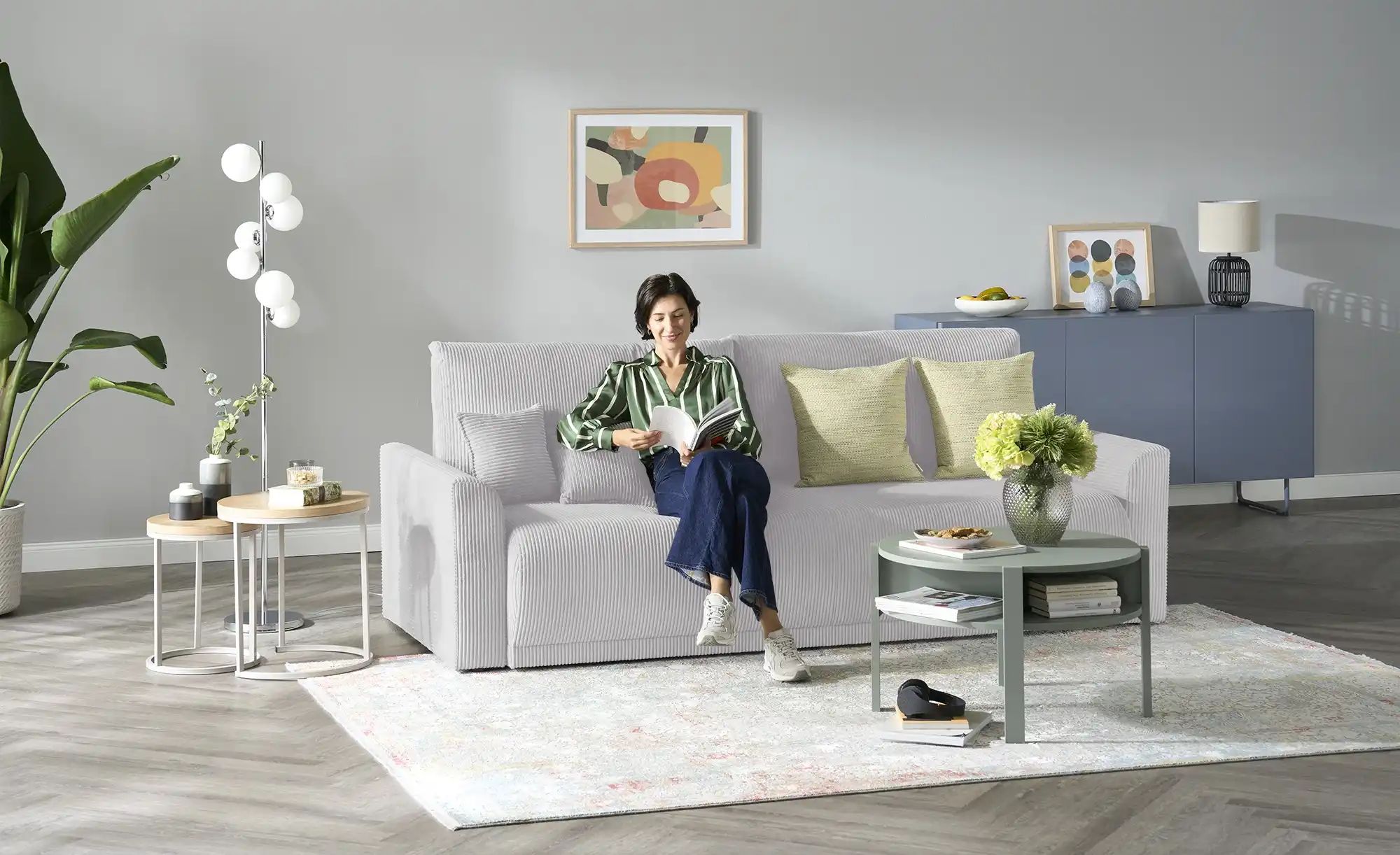Thumbnail - Big Sofa mit Funktion  Malyn  ¦ grau ¦ Maße (cm): B: 234 H: 90 T: 103.0 Polstermöbel > Sofas > 3-Sitzer - Höffner