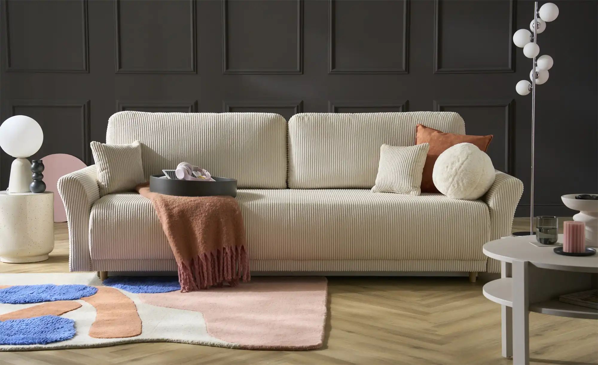 Big Sofa mit Funktion  Malyn II ¦ creme ¦ Maße (cm): B: 232 H: 88 T: 100.0 günstig online kaufen