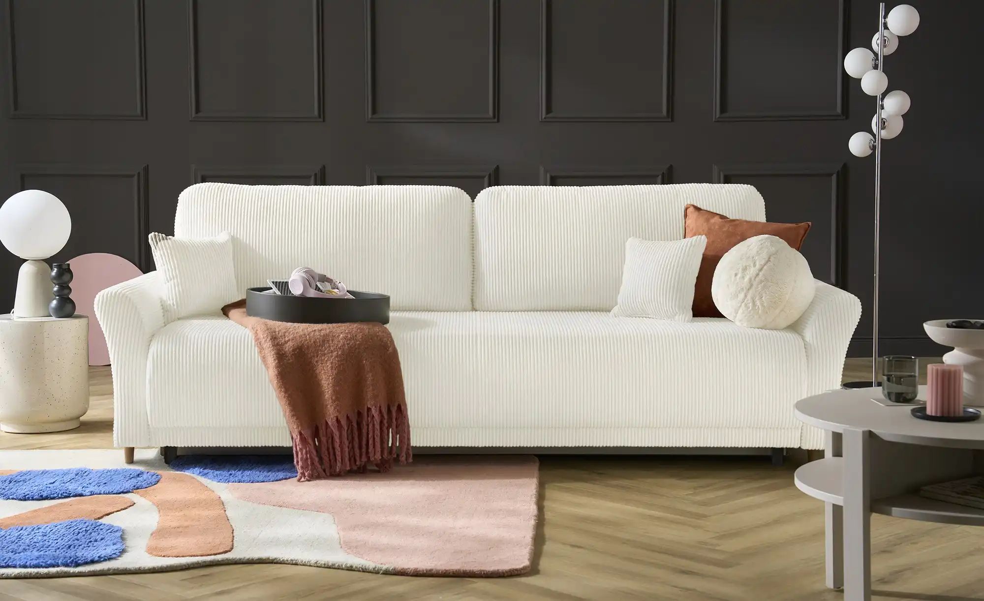 Big Sofa mit Funktion  Malyn II ¦ creme ¦ Maße (cm): B: 232 H: 88 T: 100.0 günstig online kaufen