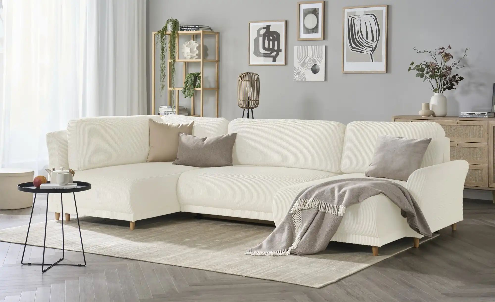Thumbnail - Wohnlandschaft mit Funktion  Malyn II ¦ beige ¦ Maße (cm): B: 316 H: 90 T: 160.0 Polstermöbel > Sofas > Schlafsofas - Hö...
