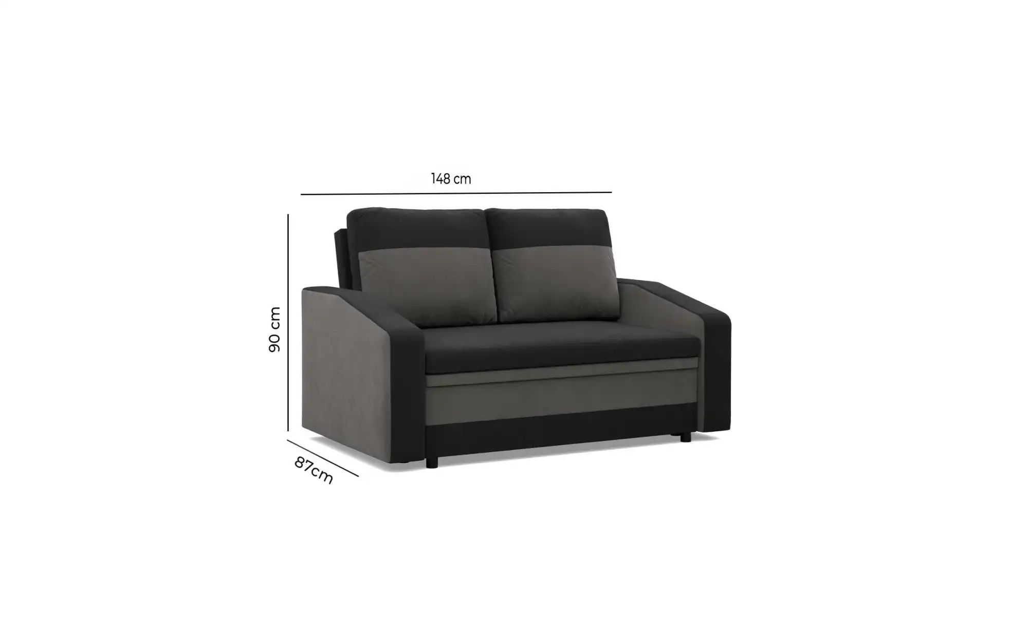 Einzelsofa  Neo ¦ grau ¦ Maße (cm): B: 148 H: 90 Polstermöbel > Sofas > 2-S günstig online kaufen