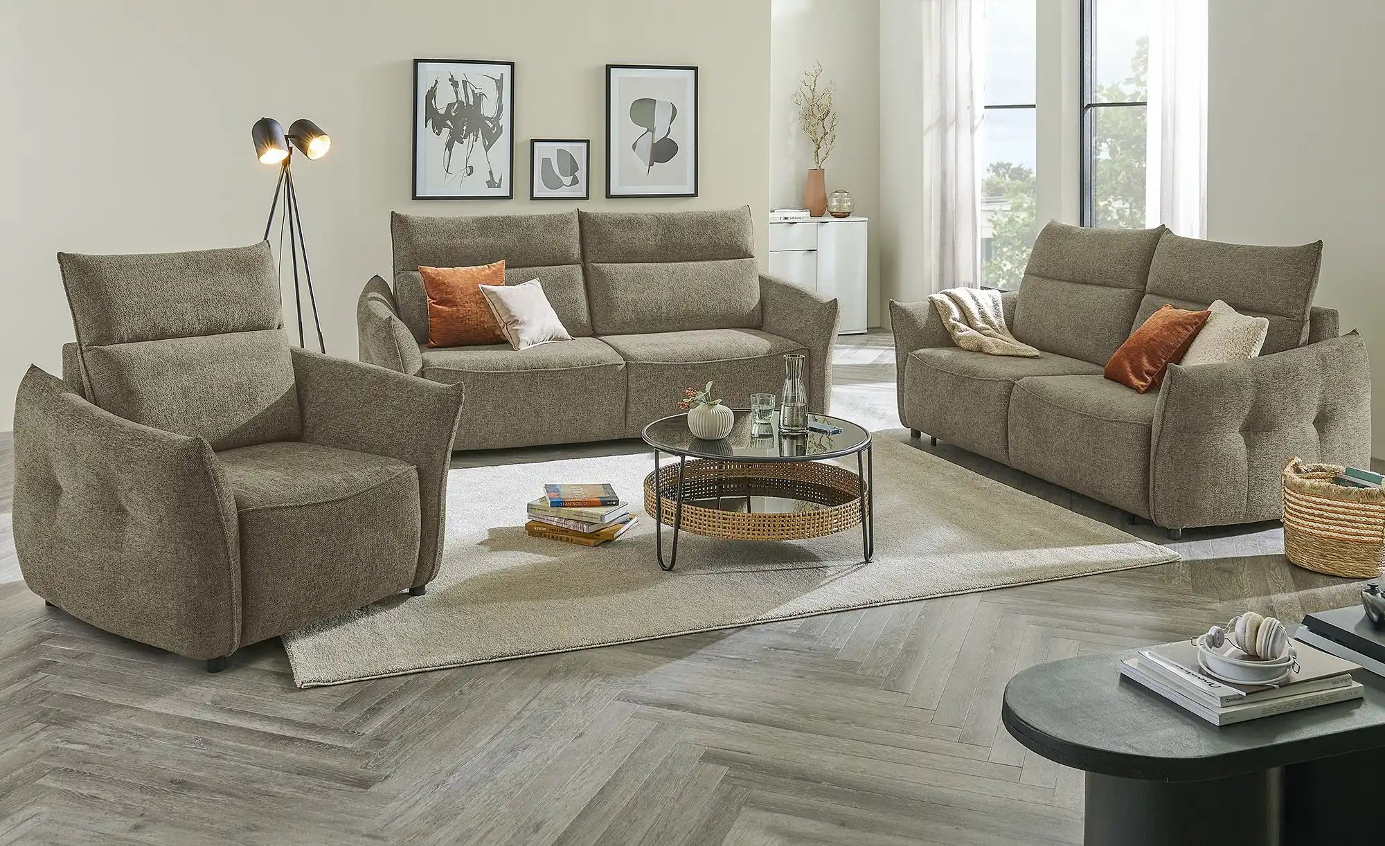 smart Big Sofa  Linda ¦ grün ¦ Maße (cm): B: 226 H: 78 T: 100.0 Polstermöbe günstig online kaufen