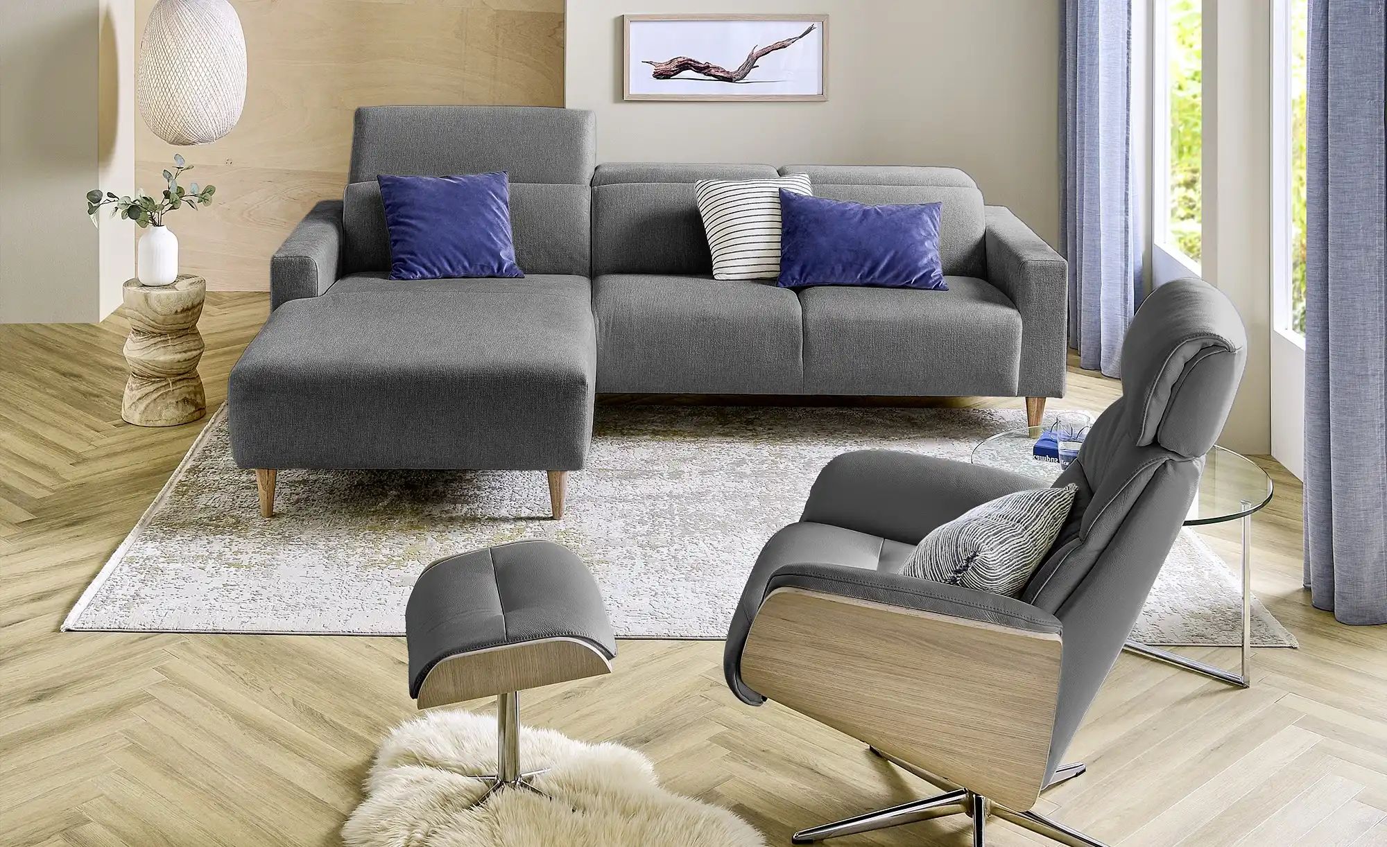 SKAGEN STUDIO Ecksofa  Avantilux ¦ grau ¦ Maße (cm): B: 282 H: 102 T: 187.0 günstig online kaufen