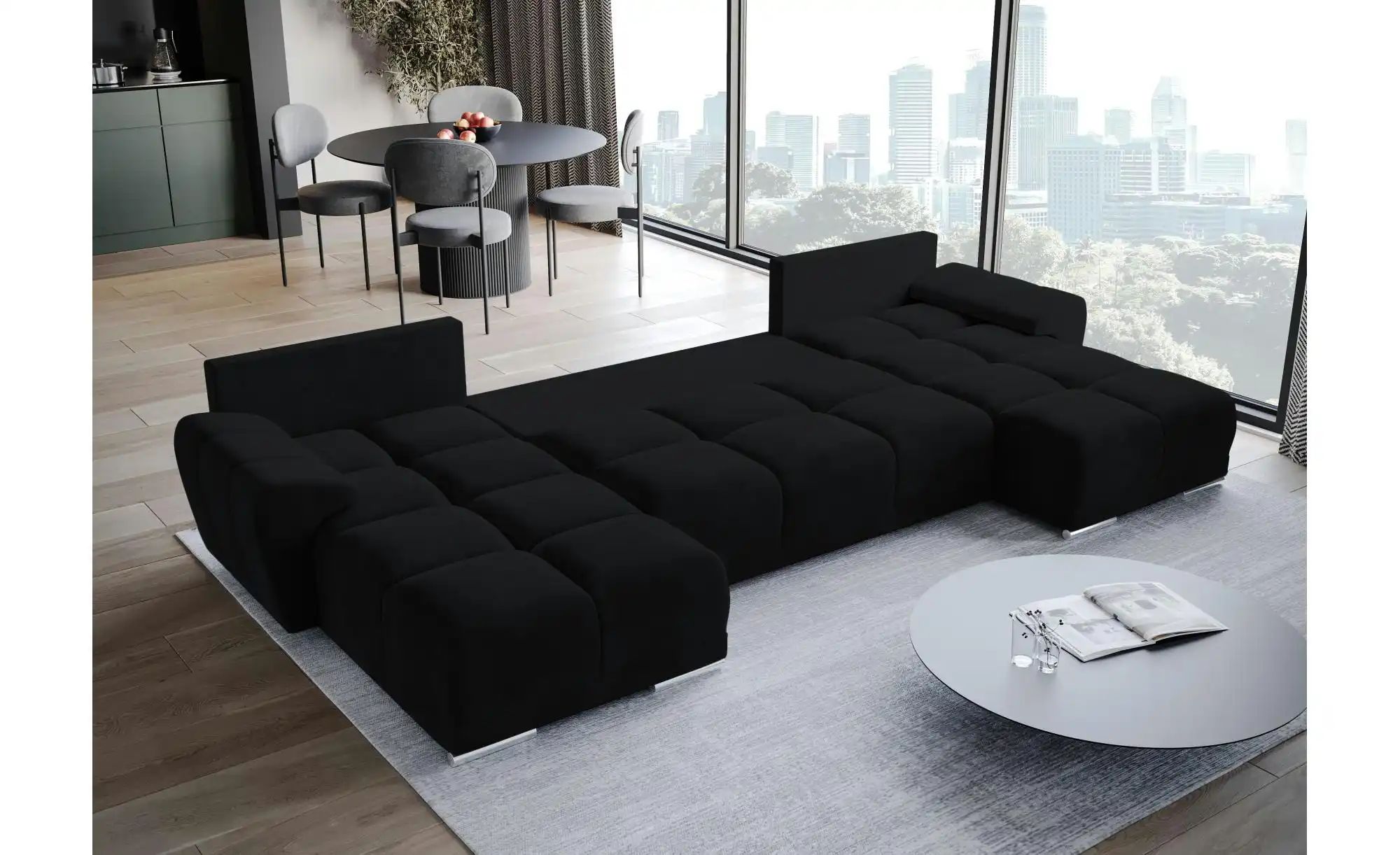 Wohnlandschaft  Nubes ¦ grau ¦ Maße (cm): B: 360 H: 85 Polstermöbel > Sofas günstig online kaufen