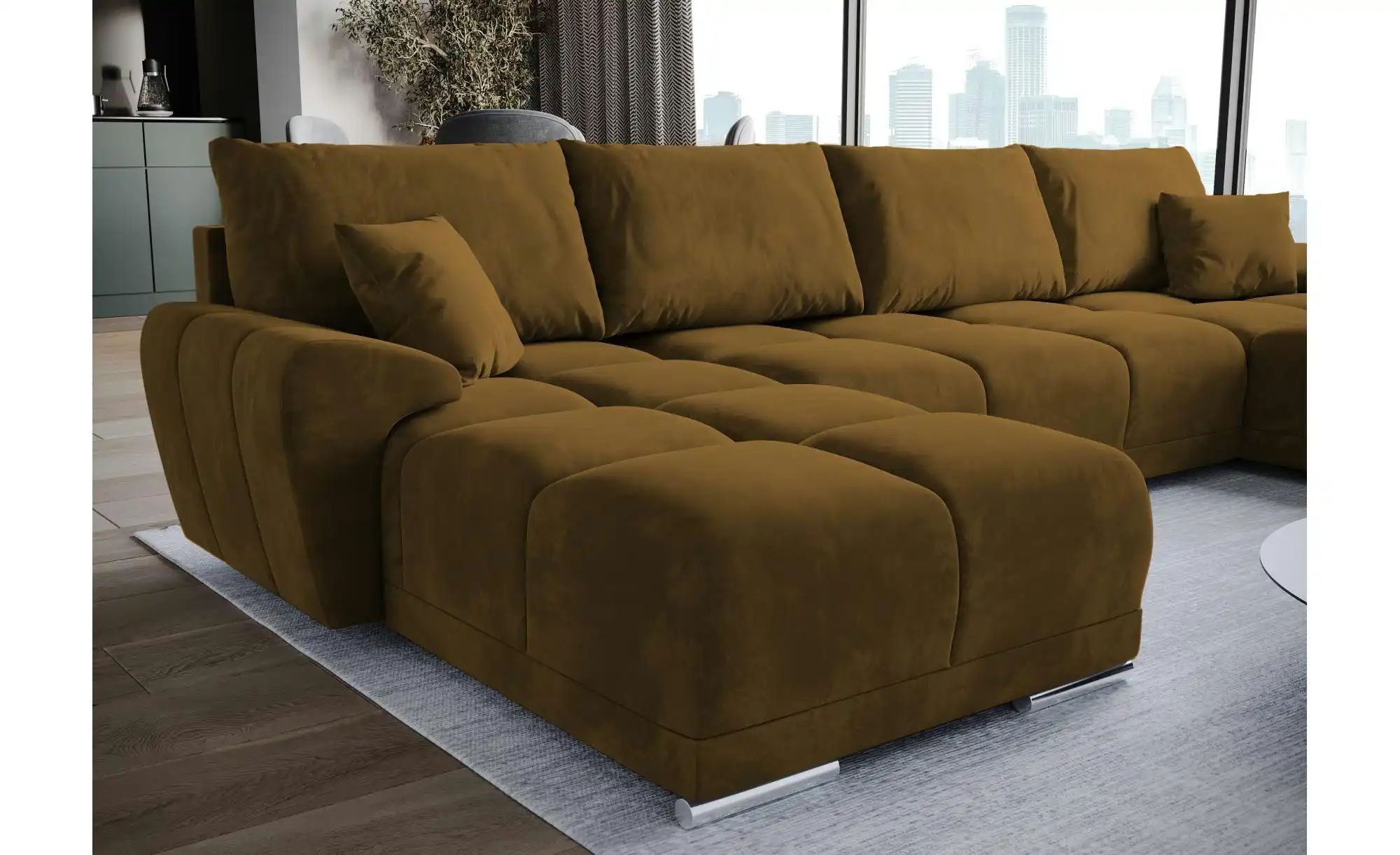 Thumbnail - Wohnlandschaft  Nubes ¦ gelb ¦ Maße (cm): B: 360 H: 85 Polstermöbel > Sofas > Schlafsofas - Höffner