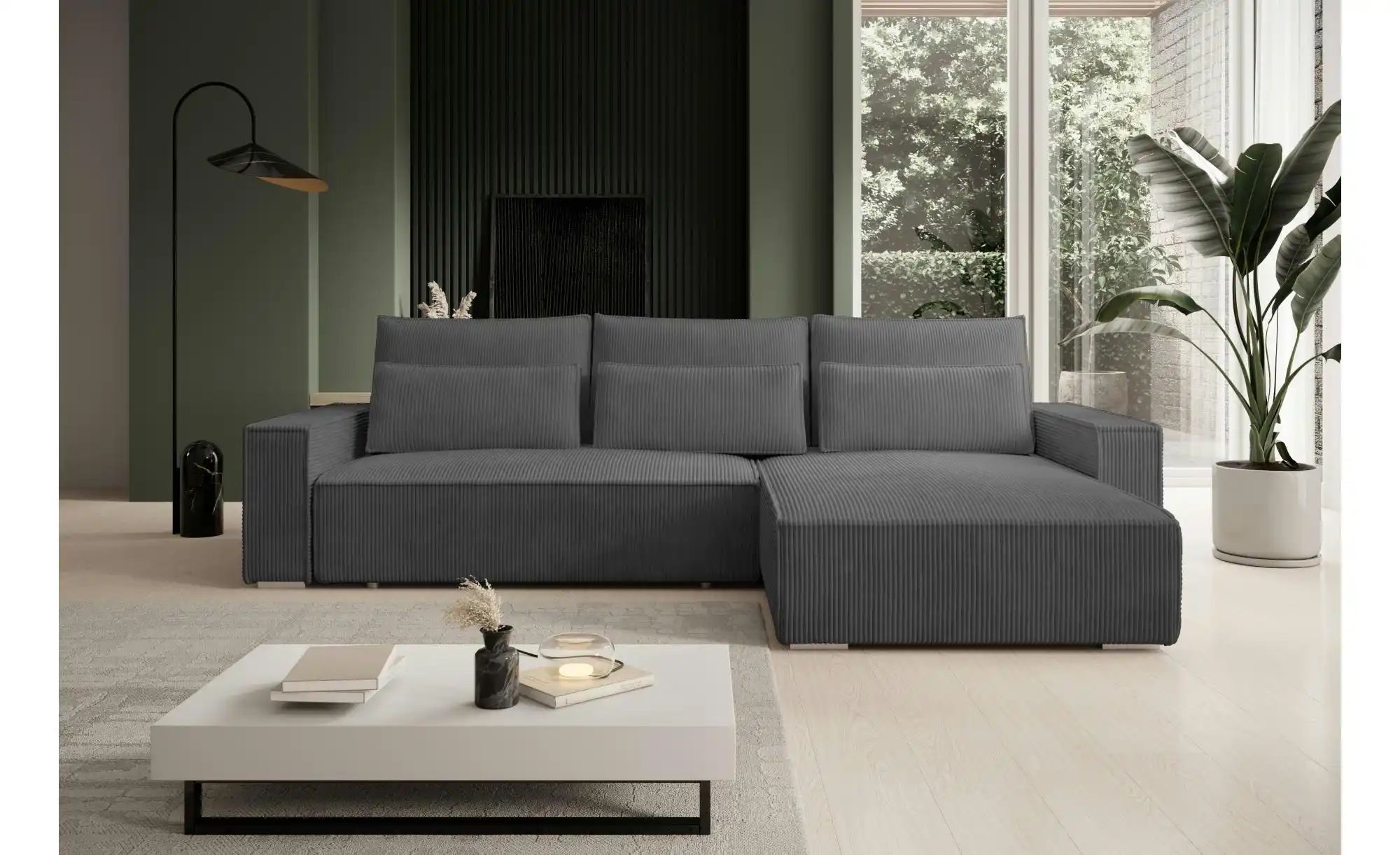 Thumbnail - Ecksofa  Alice ¦ grau ¦ Maße (cm): B: 289 H: 80 Polstermöbel > Sofas > 3-Sitzer - Höffner