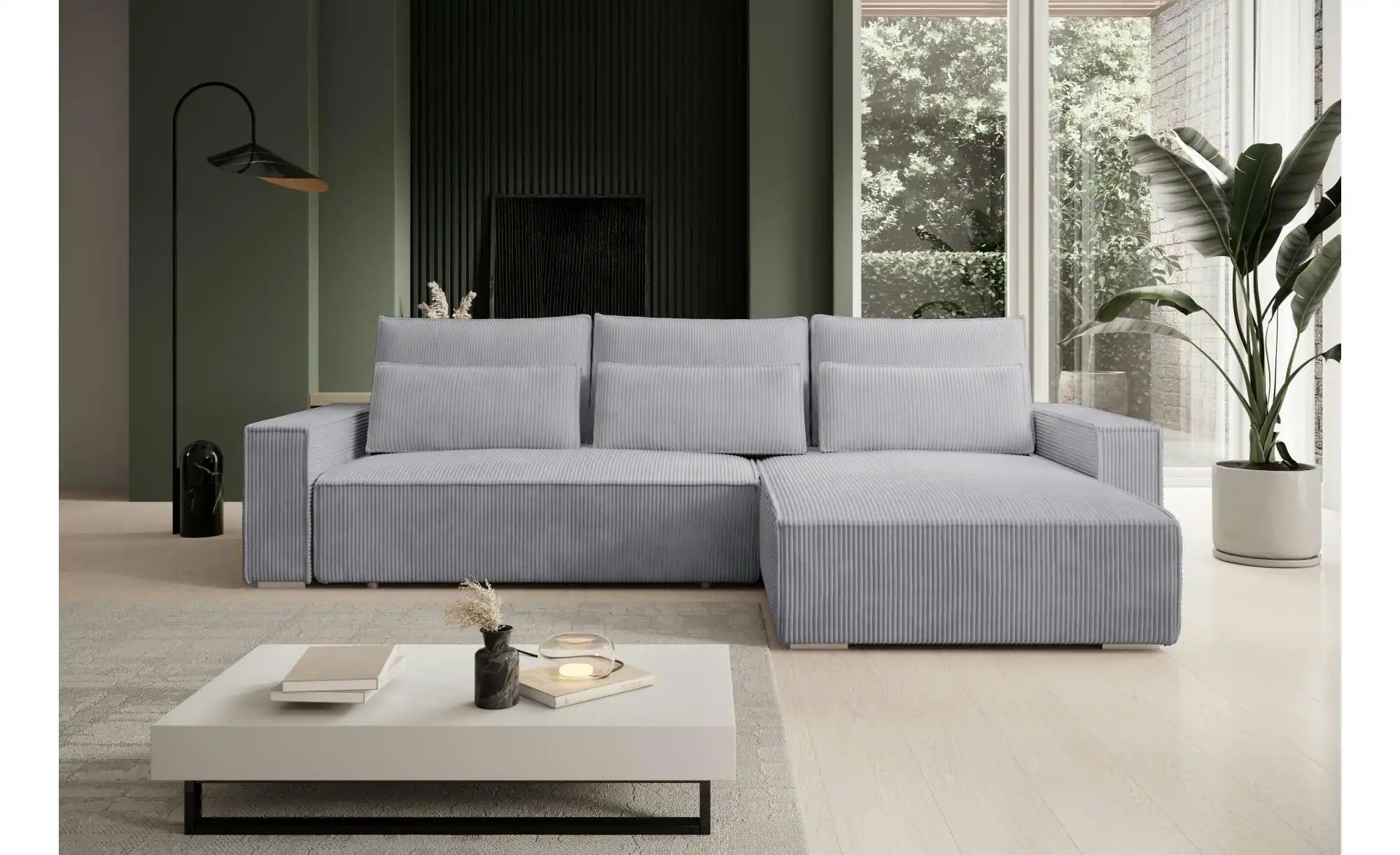 Thumbnail - Ecksofa  Alice ¦ grau ¦ Maße (cm): B: 289 H: 80 Polstermöbel > Sofas > 3-Sitzer - Höffner