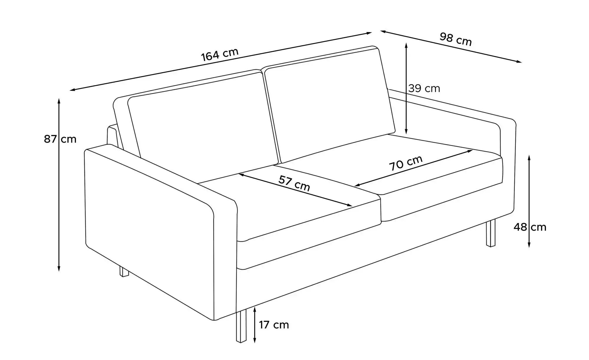 KONSIMO Einzelsofa  Invia ¦ creme ¦ Maße (cm): H: 87 Polstermöbel > Sofas > günstig online kaufen