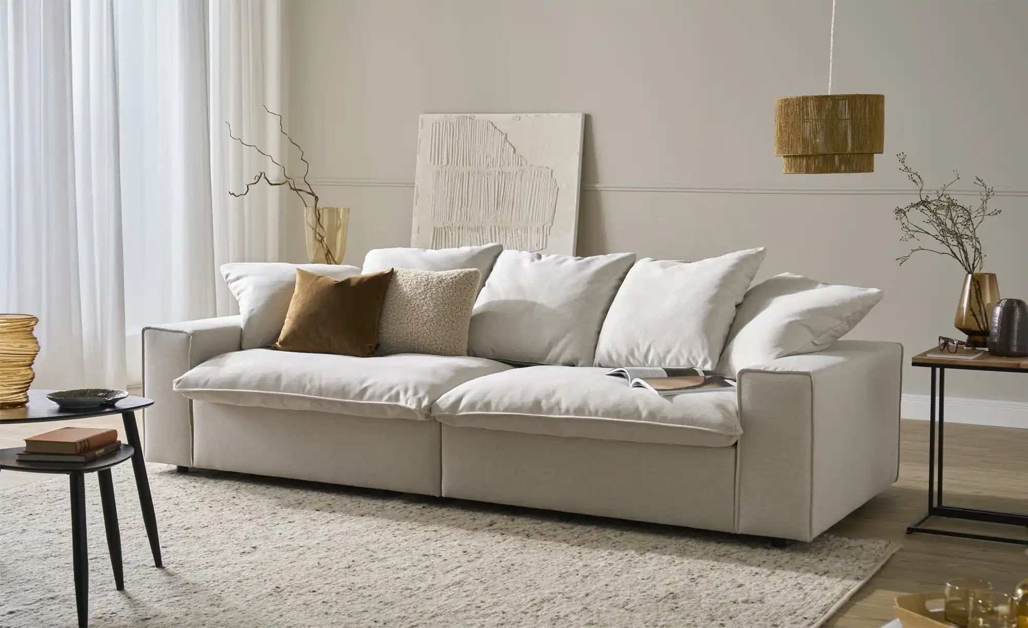 Thumbnail - SOHO Big Sofa  Kini ¦ weiß ¦ Maße (cm): B: 260 H: 83 T: 120.0 Polstermöbel > Sofas > 3-Sitzer - Höffner