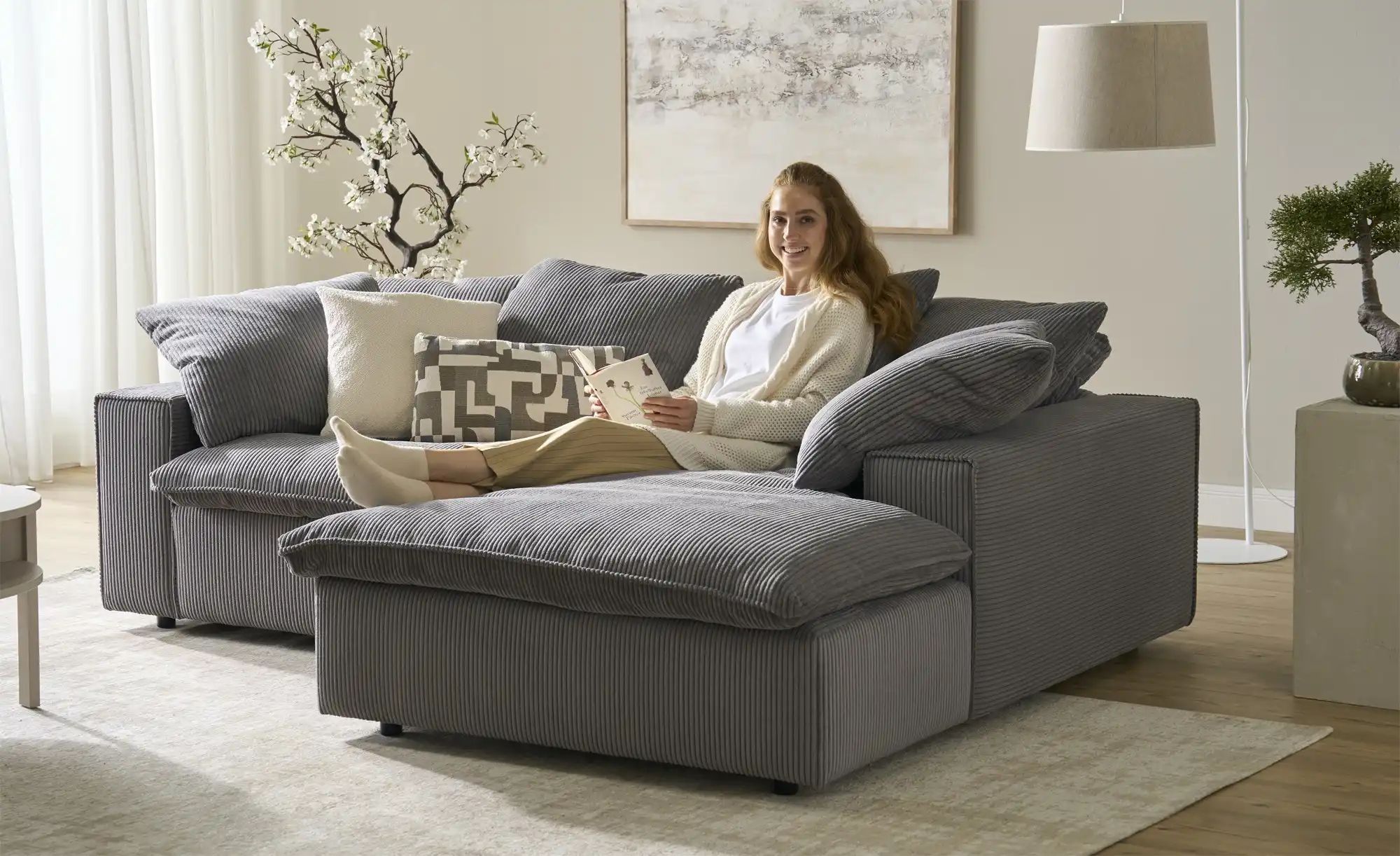 SOHO Ecksofa  Kini ¦ grau ¦ Maße (cm): B: 230 H: 83 T: 180.0 Polstermöbel > günstig online kaufen
