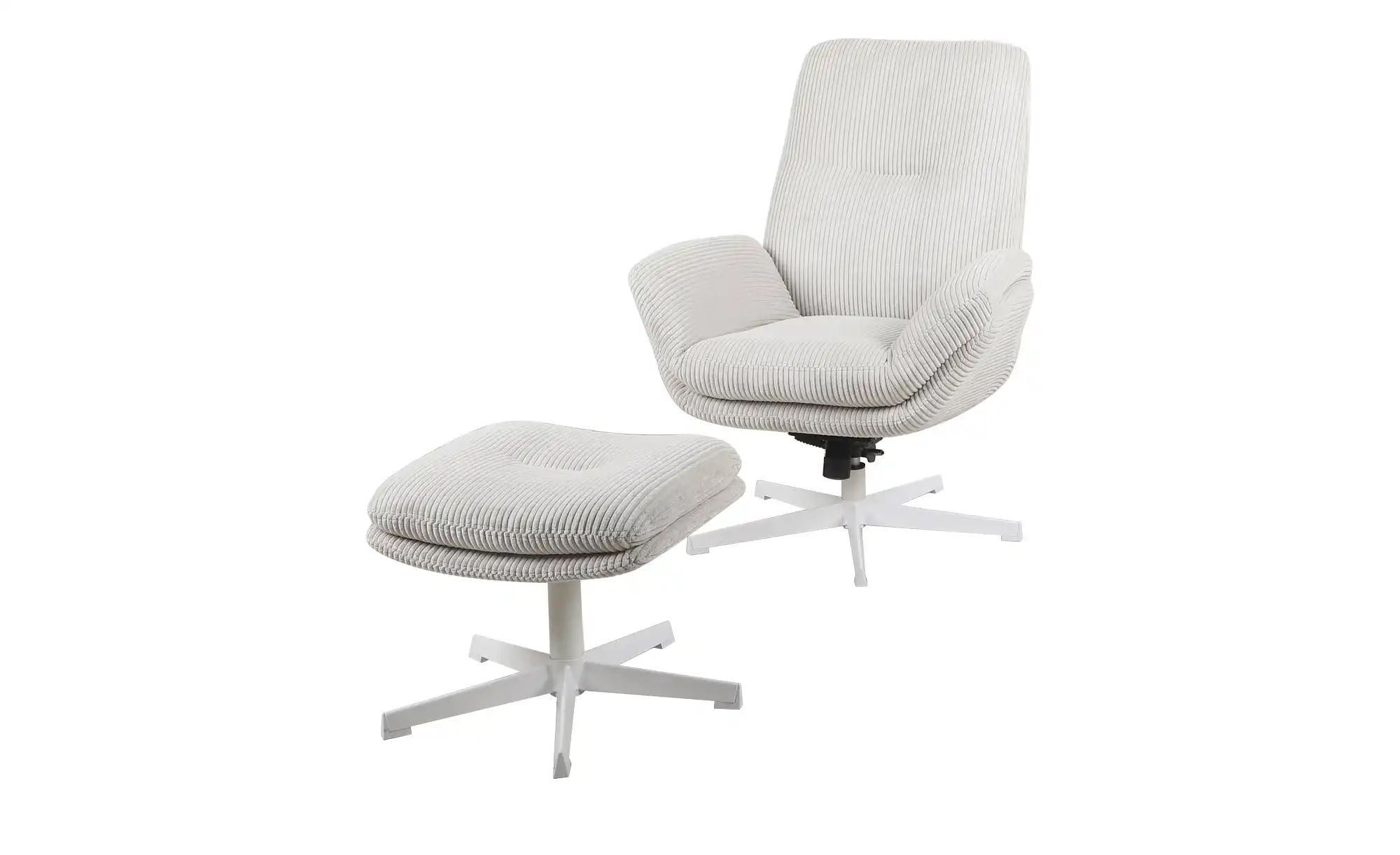 Relaxsessel mit Hocker  Balbina ¦ creme ¦ Maße (cm): B: 75 H: 95 T: 93.0 Po günstig online kaufen