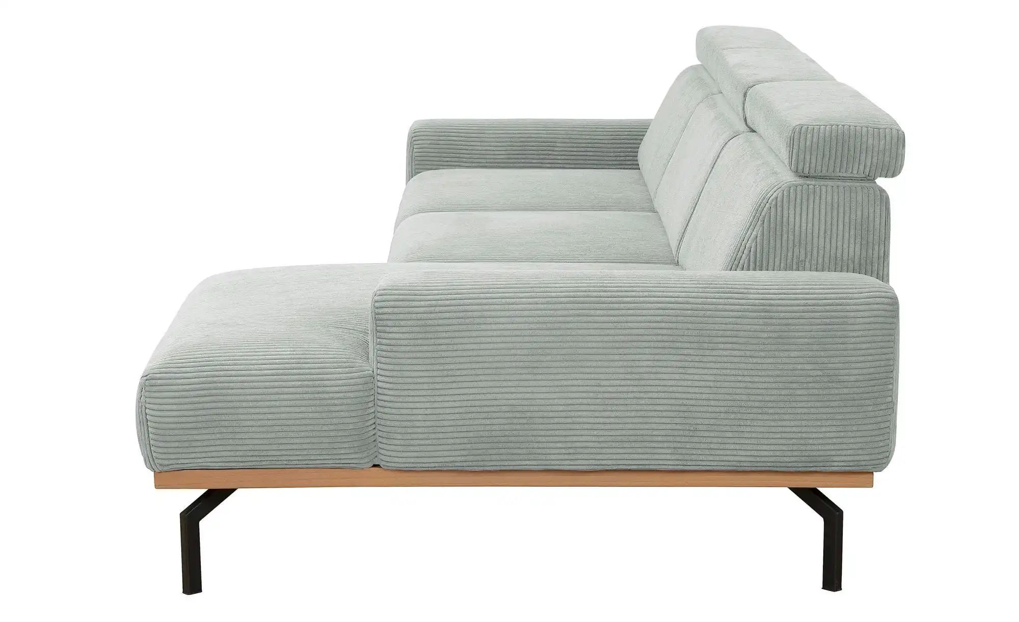 Max Winzer Ecksofa mit Holzsockel  Emmi  ¦ silber ¦ Maße (cm): B: 280 H: 92 günstig online kaufen