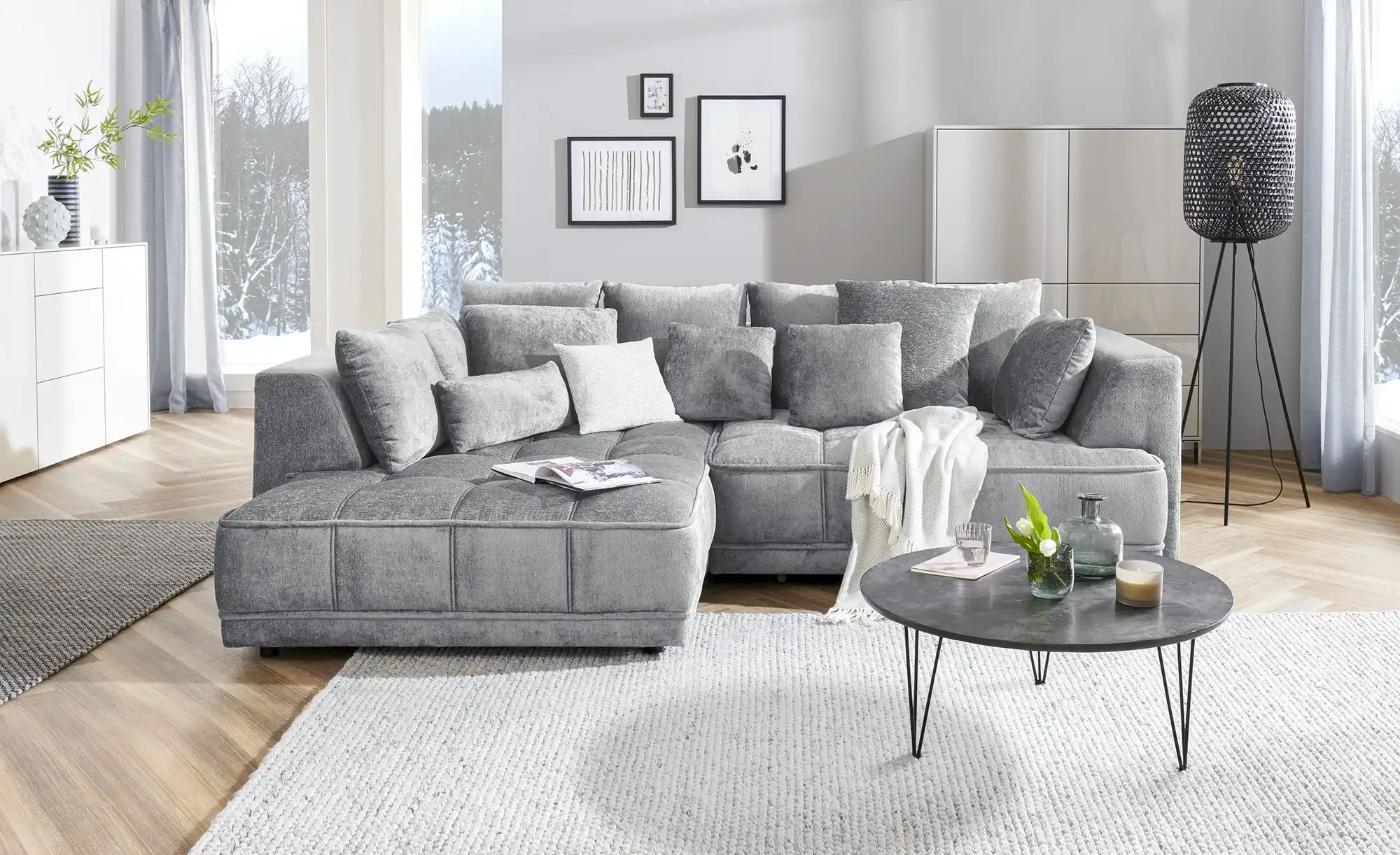 switch Ecksofa  Tiga ¦ grau ¦ Maße (cm): B: 285 H: 88 T: 205.0 Polstermöbel günstig online kaufen