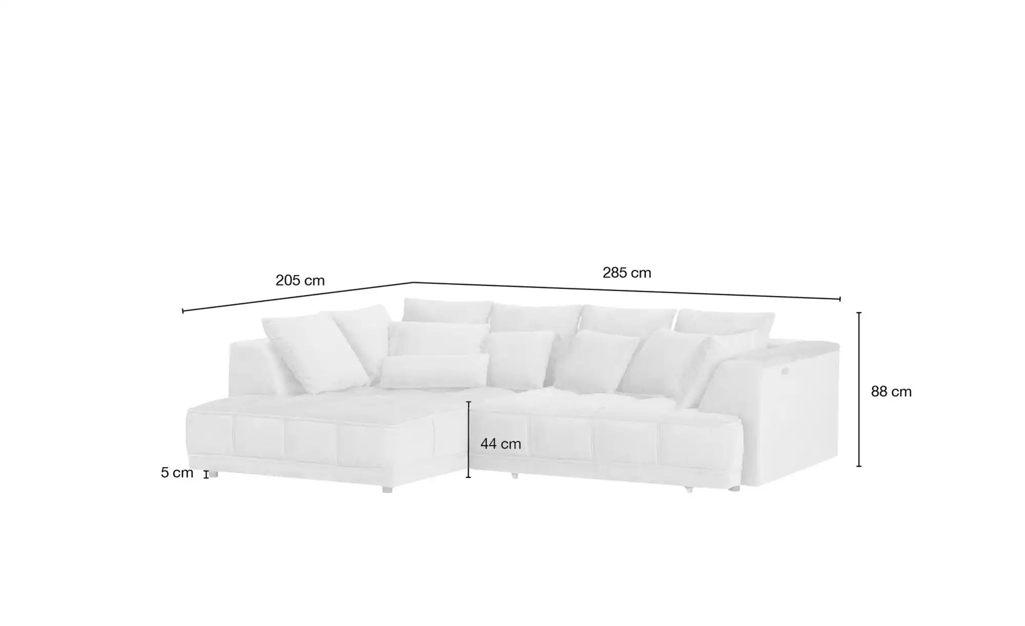 switch Ecksofa  Tiga ¦ beige ¦ Maße (cm): B: 285 H: 88 T: 205.0 Polstermöbe günstig online kaufen