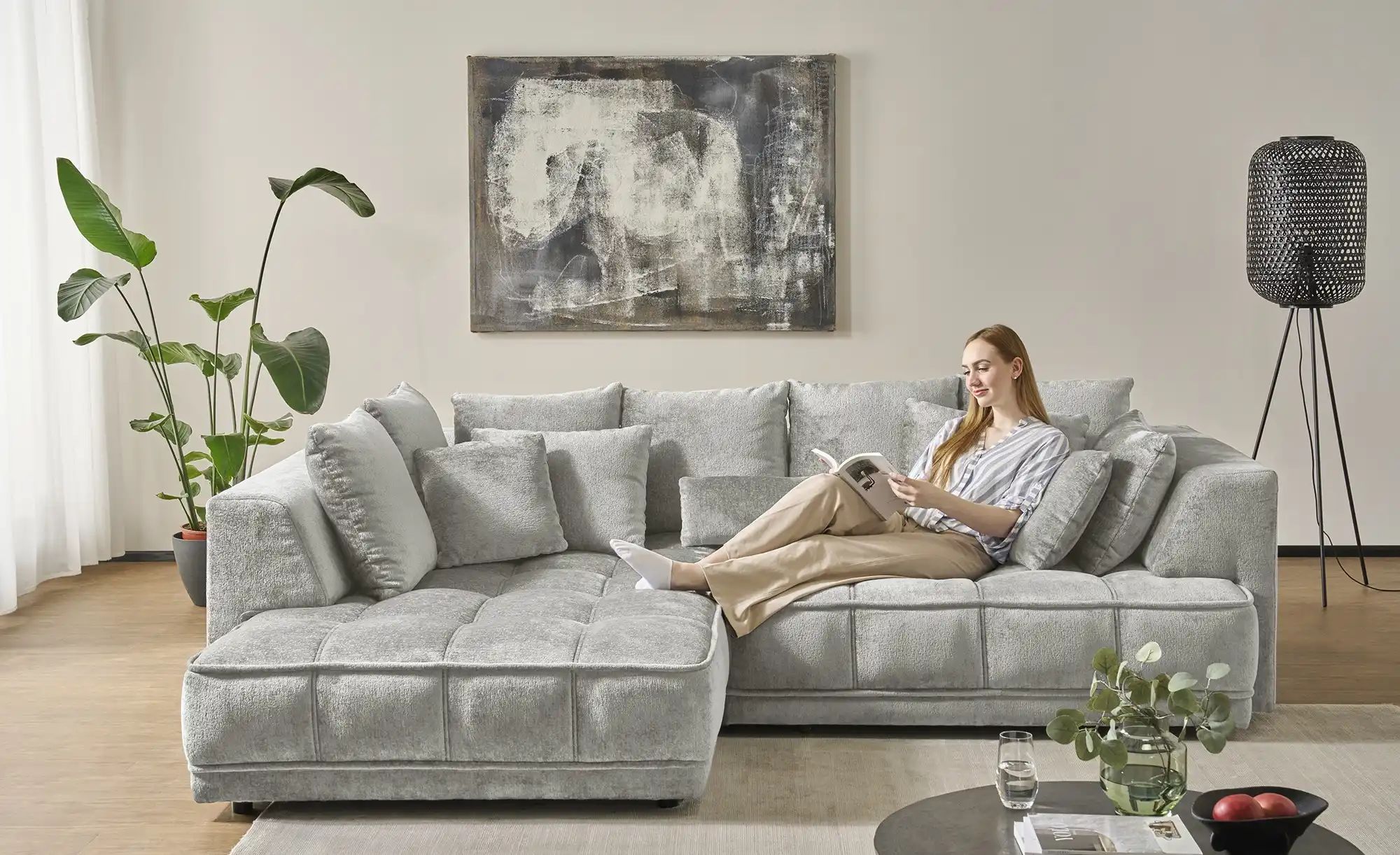 switch Ecksofa  Tiga ¦ grau ¦ Maße (cm): B: 285 H: 88 T: 205.0 Polstermöbel günstig online kaufen