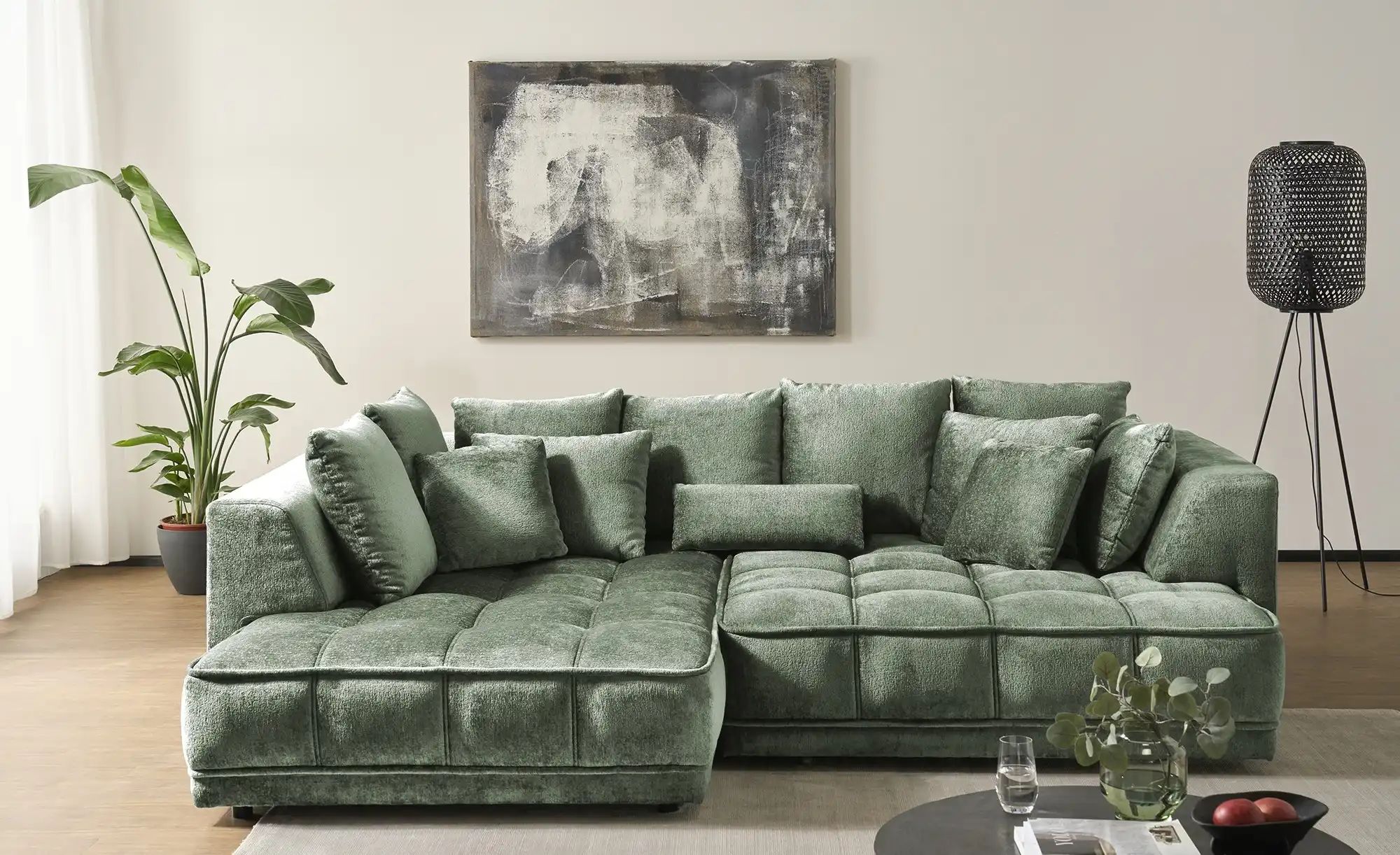 switch Ecksofa  Tiga ¦ grün ¦ Maße (cm): B: 285 H: 88 T: 205.0 Polstermöbel günstig online kaufen
