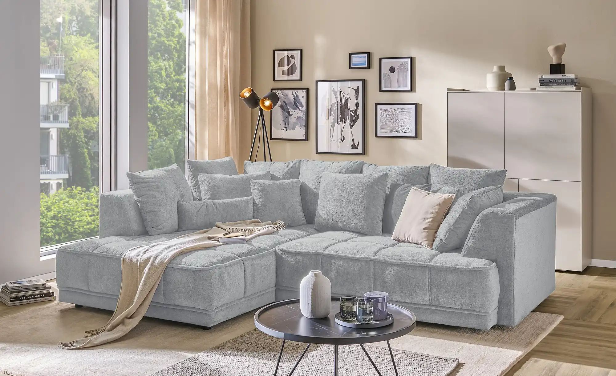 Thumbnail - switch Ecksofa  Tiga ¦ grau ¦ Maße (cm): B: 285 H: 88 T: 205.0 Polstermöbel > Sofas > Ecksofas - Höffner