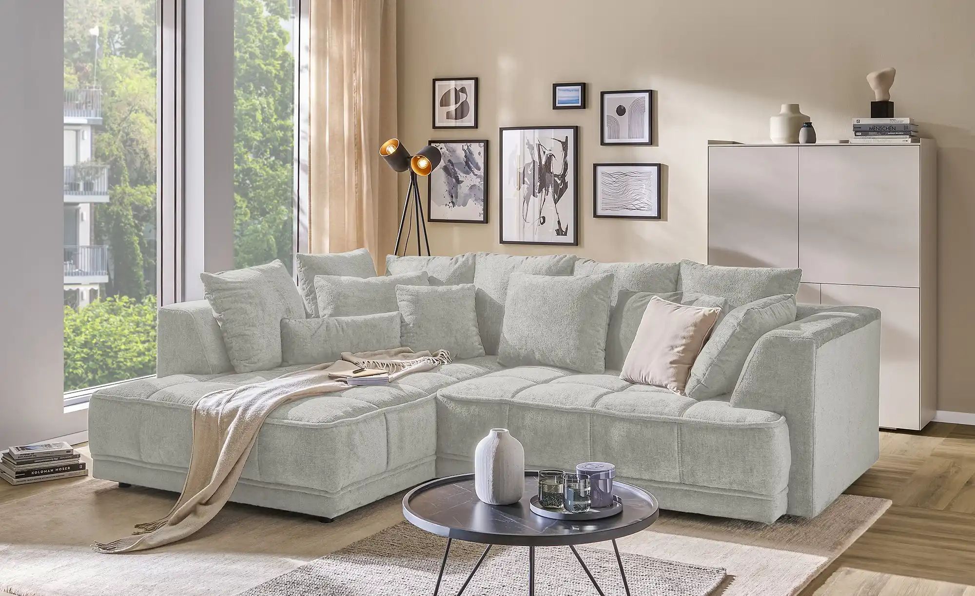 Thumbnail - switch Ecksofa  Tiga ¦ grau ¦ Maße (cm): B: 285 H: 88 T: 205.0 Polstermöbel > Sofas > Ecksofas - Höffner