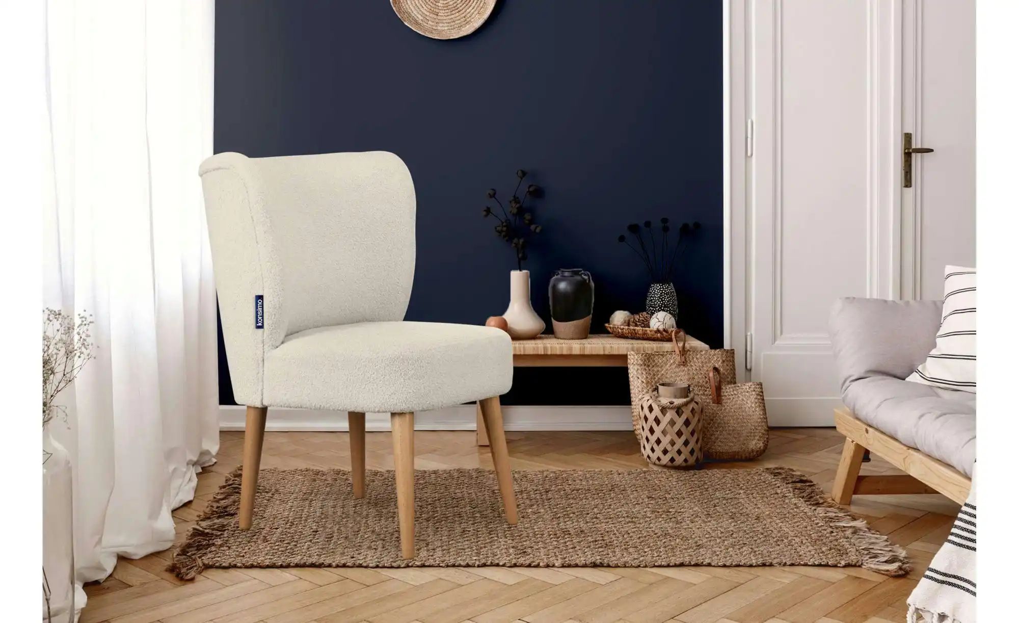 KONSIMO Sessel  Appa ¦ creme ¦ Maße (cm): B: 63 H: 89 Polstermöbel > Sessel günstig online kaufen