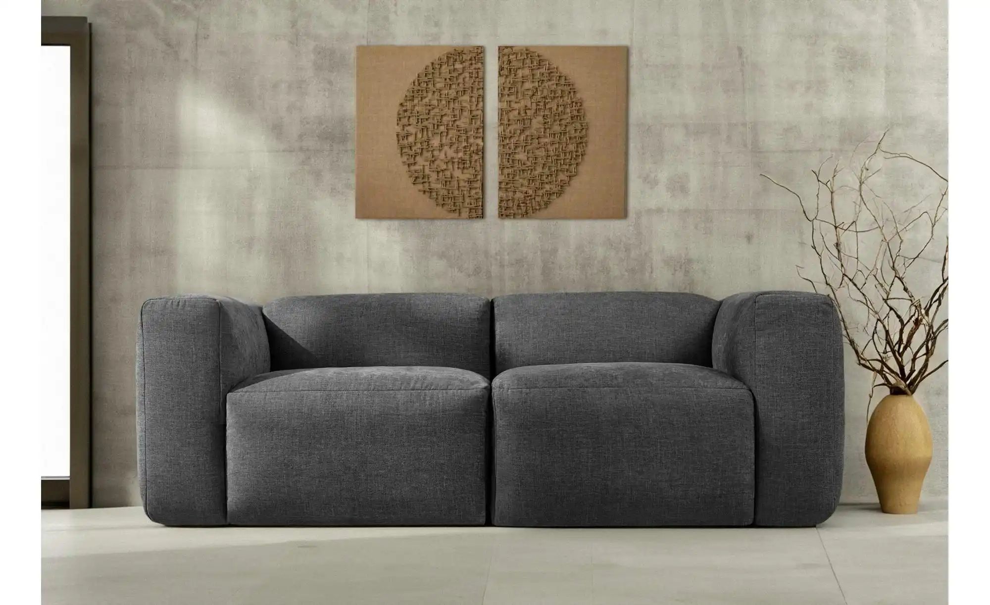 KONSIMO Einzelsofa  Buffo ¦ grau ¦ Maße (cm): B: 210 H: 73 Polstermöbel > S günstig online kaufen