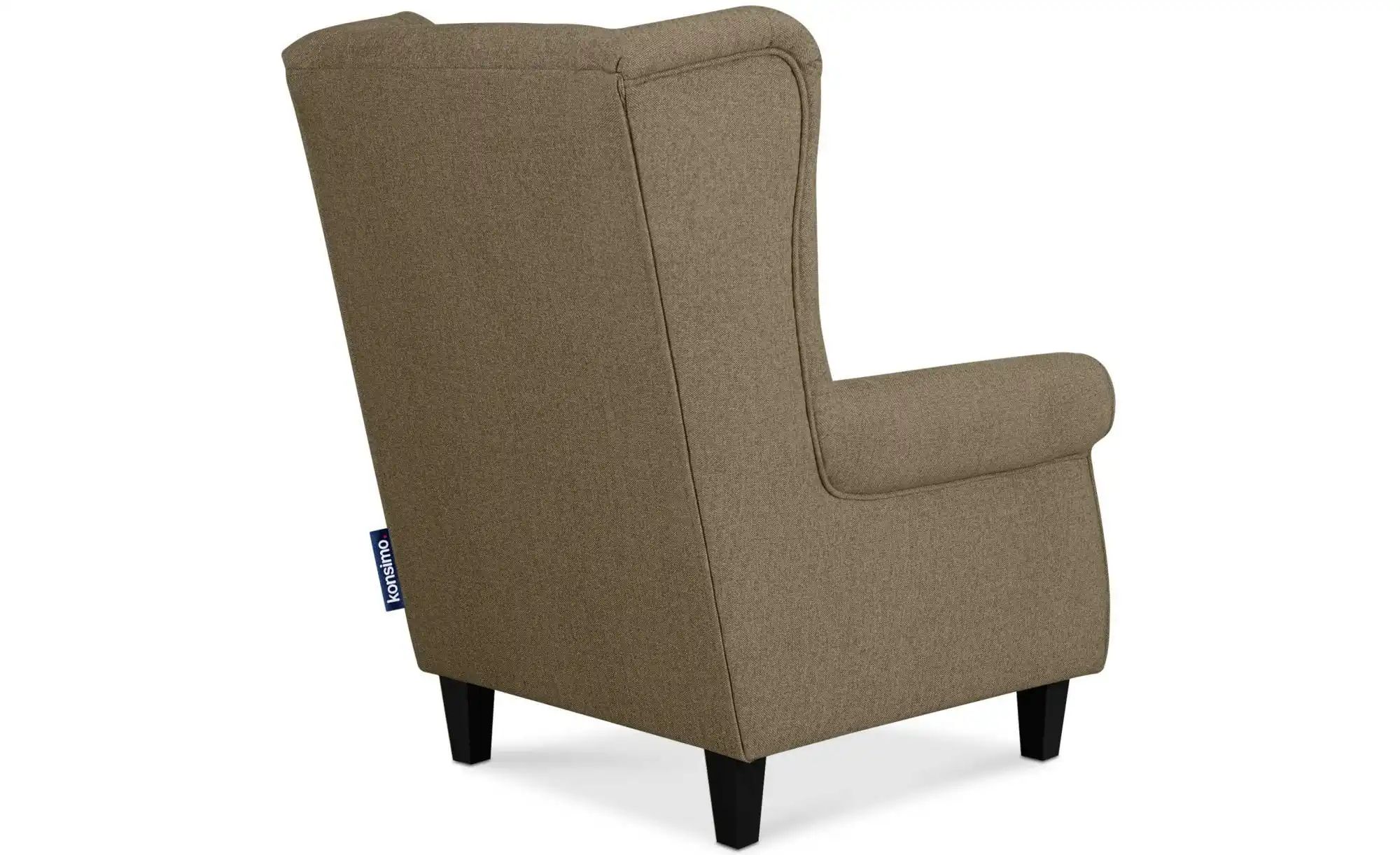 KONSIMO Ohrensessel  Miles ¦ braun ¦ Maße (cm): B: 82 H: 105 Polstermöbel > günstig online kaufen
