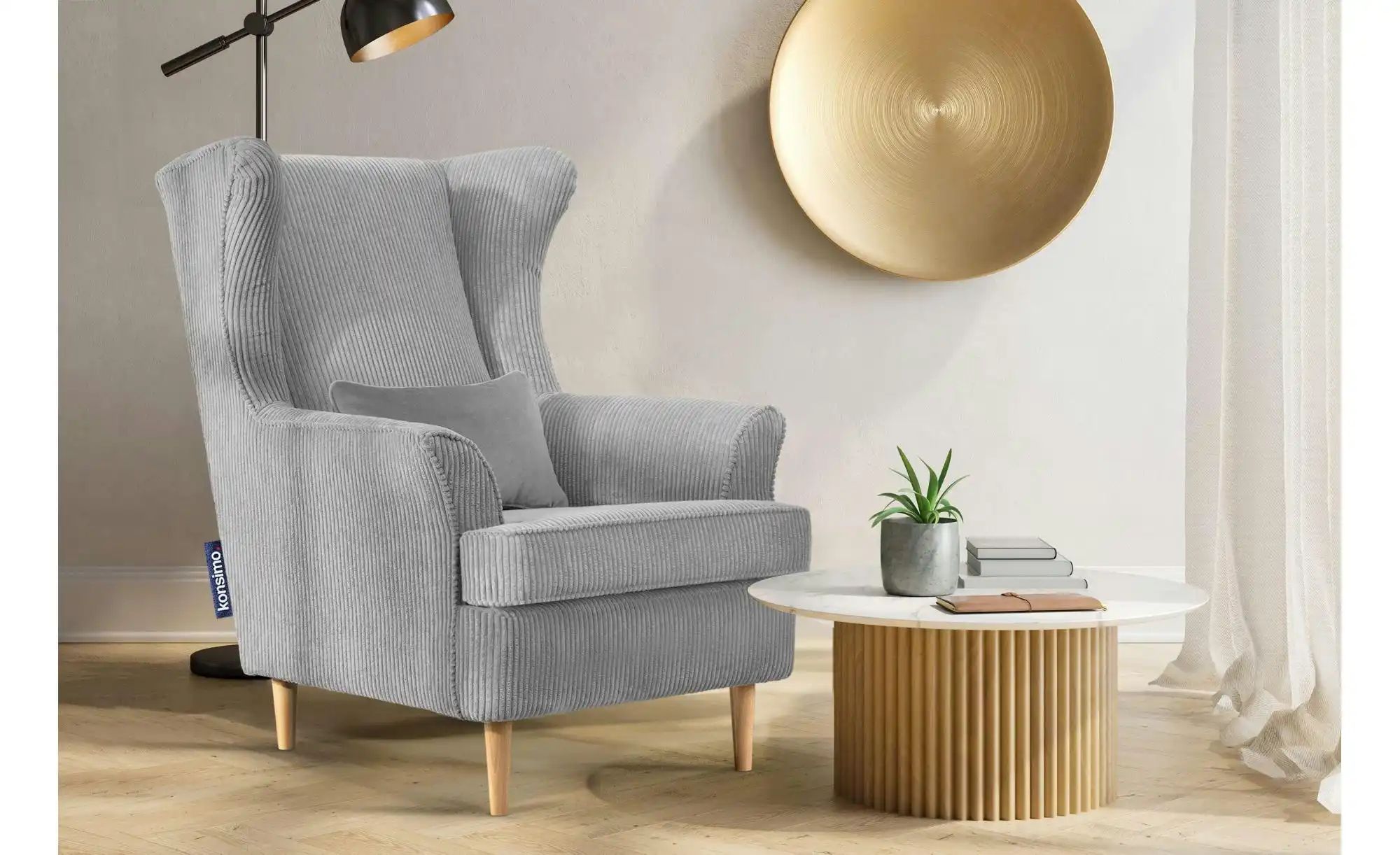 KONSIMO Ohrensessel  Stralis ¦ grau ¦ Maße (cm): B: 82 H: 108 Polstermöbel günstig online kaufen