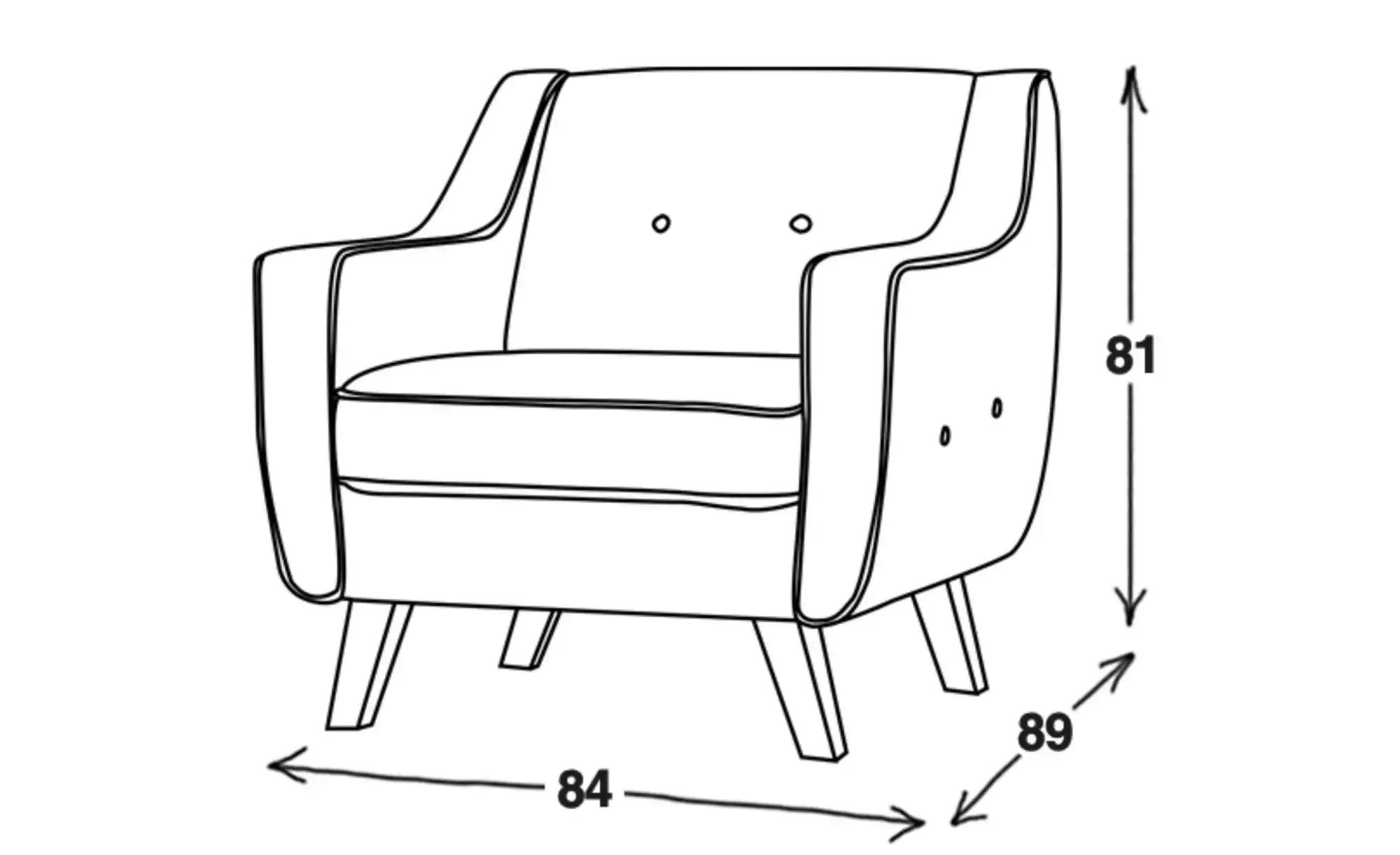 Thumbnail - KONSIMO Sessel  Terso ¦ grau ¦ Maße (cm): B: 84 H: 81 Polstermöbel > Sessel > Polstersessel - Höffner