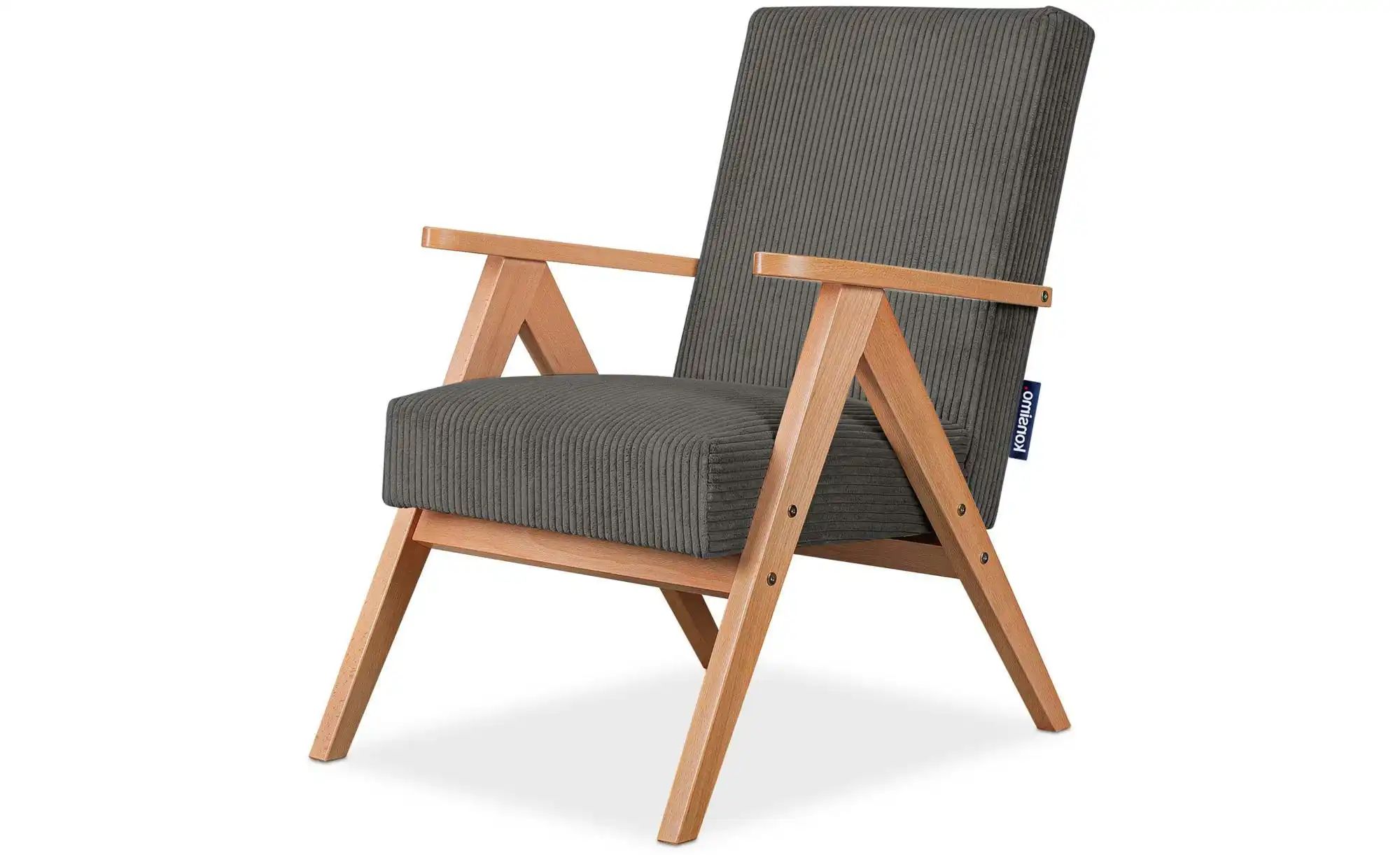 KONSIMO Sessel  Naset ¦ grau ¦ Maße (cm): B: 60 H: 90 Polstermöbel > Sessel günstig online kaufen